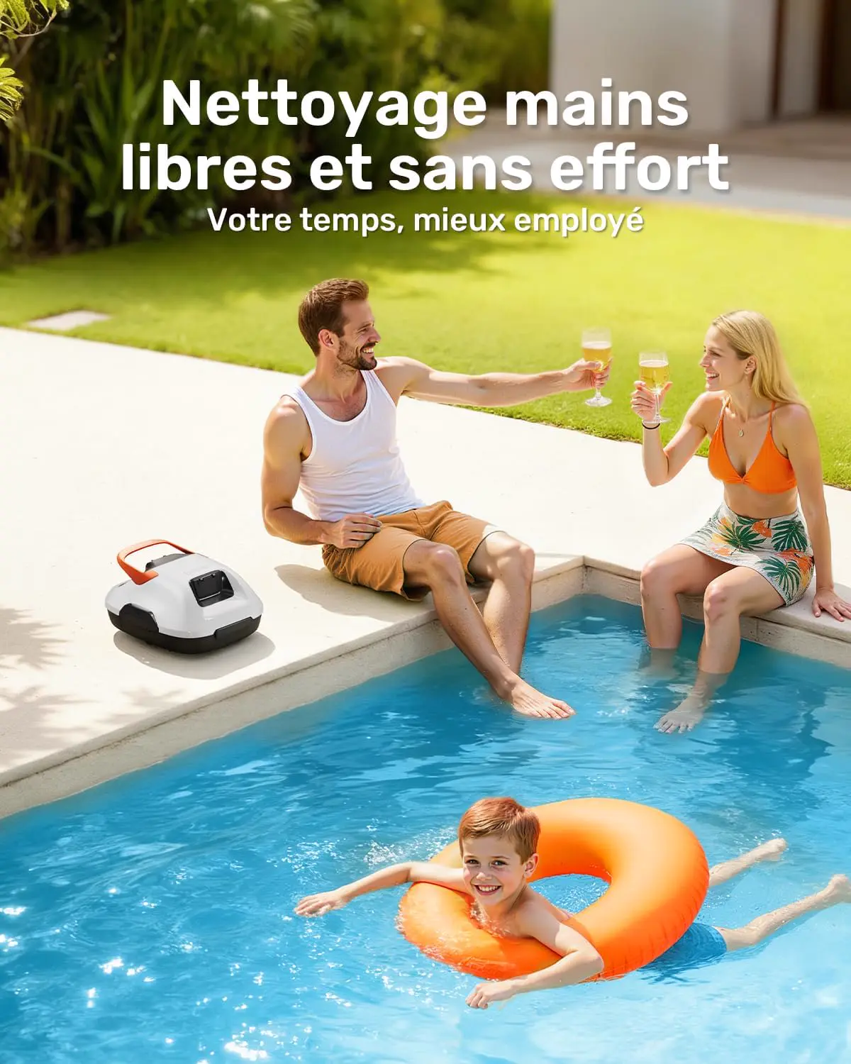 Robot piscine sable 80 m² vue 7