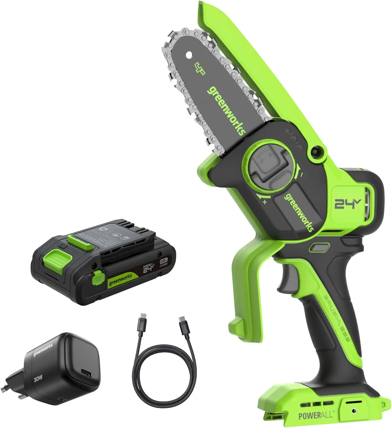 Tronçonneuse à batterie Greenworks 10cm Mini Tronconneuse a Ba… vue 1