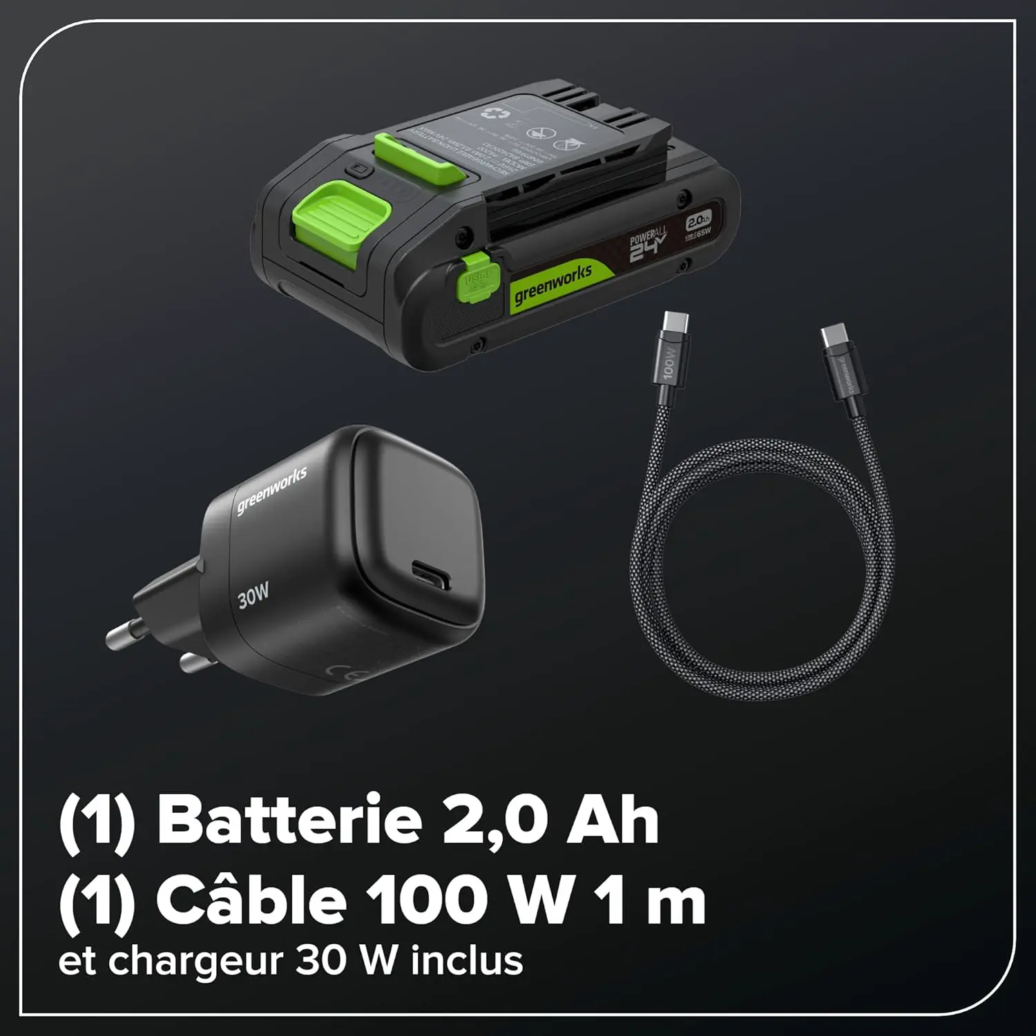 Tronçonneuse à batterie Greenworks 10cm Mini Tronconneuse a Ba… vue 3