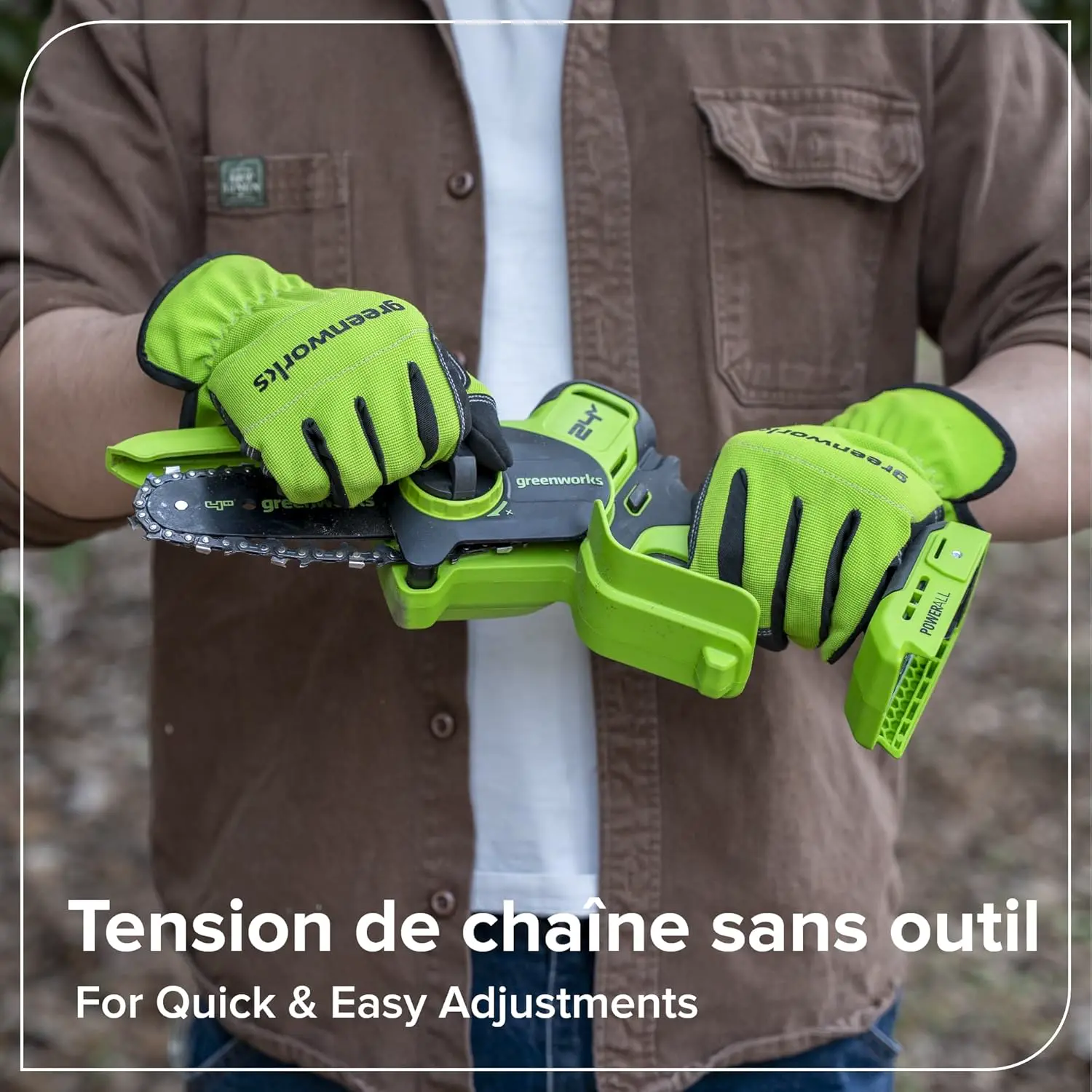 Tronçonneuse à batterie Greenworks 10cm Mini Tronconneuse a Ba… vue 5