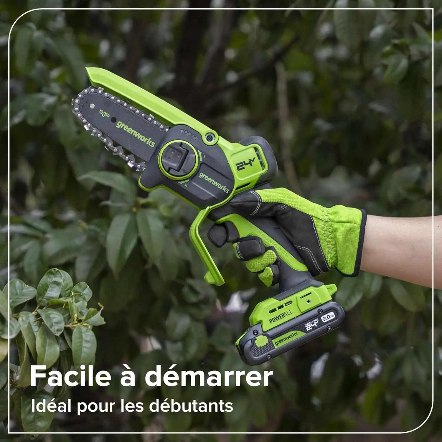 Tronçonneuse à batterie Greenworks 10cm Mini Tronconneuse a Ba… vue 9