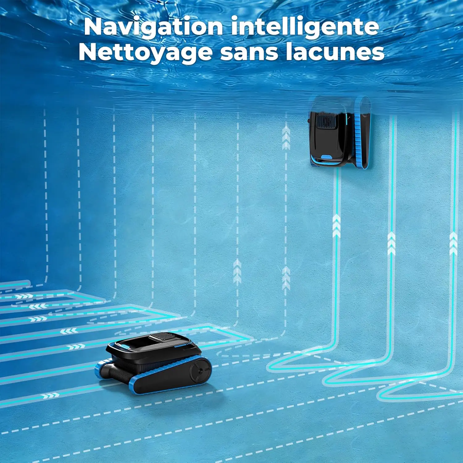 Robot piscine sable vue 3