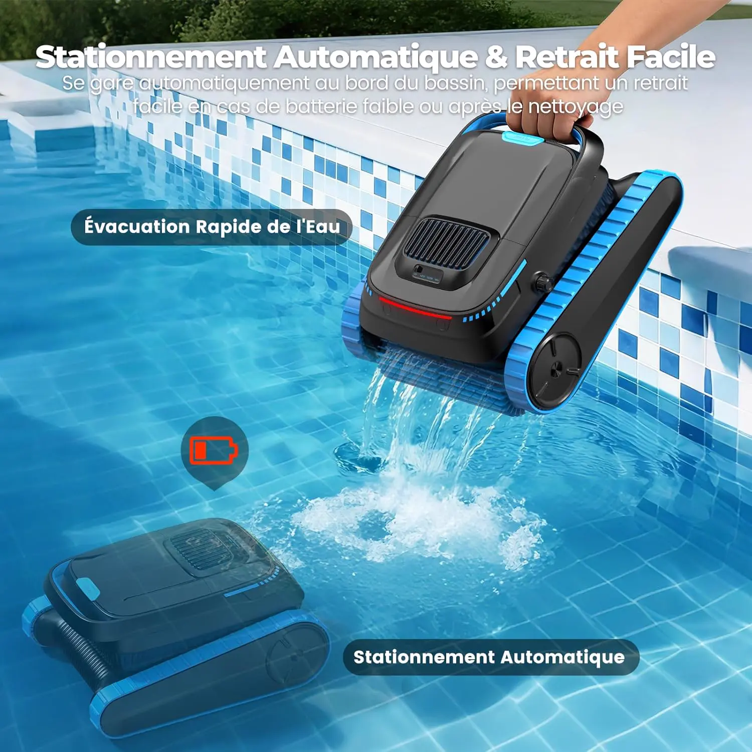 Robot piscine sable vue 6