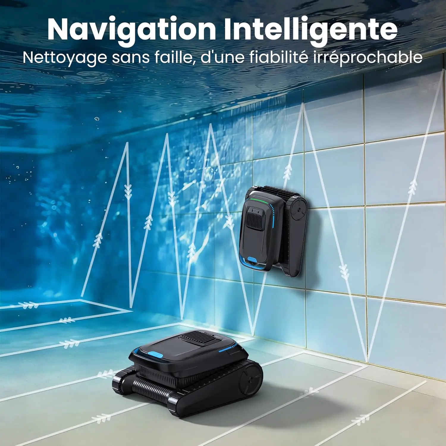 Robot piscine sable vue 3