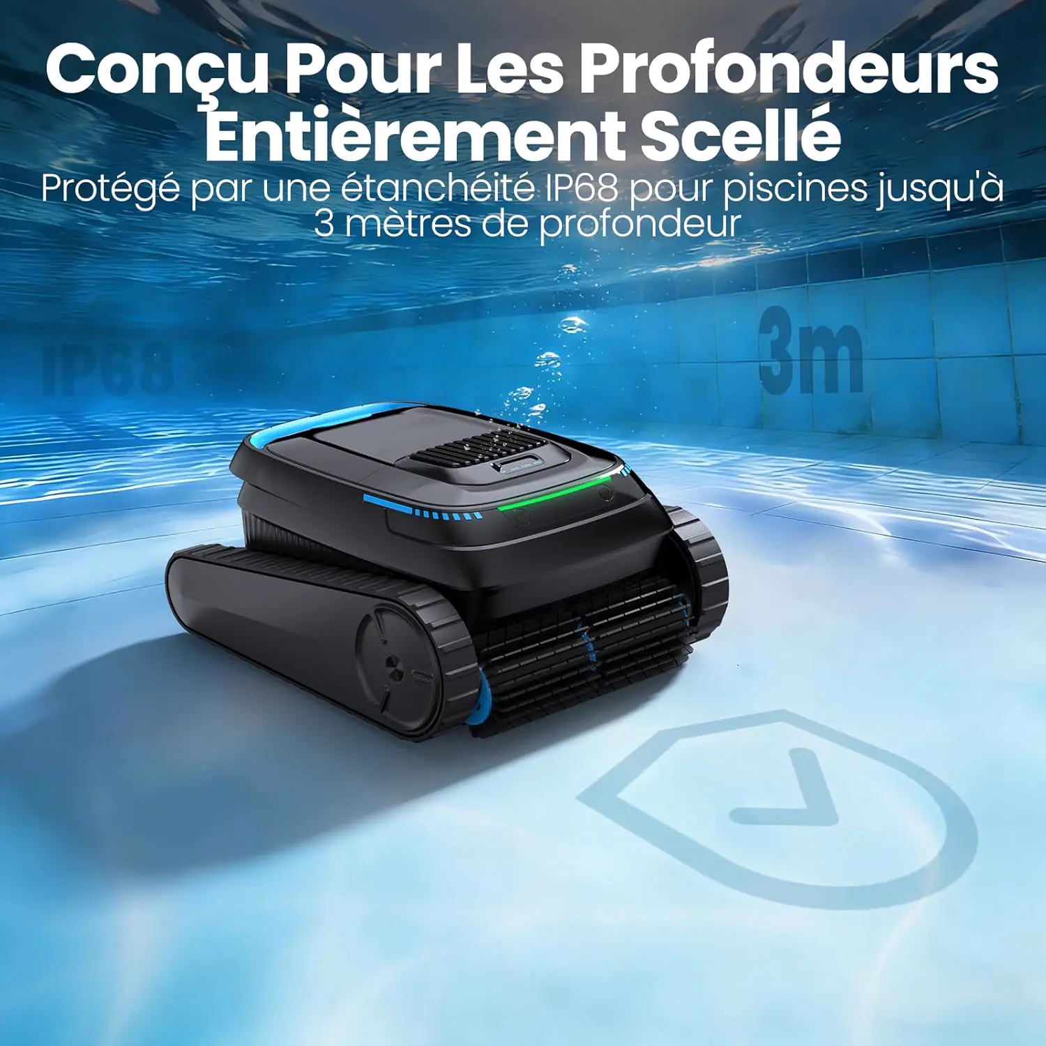 Robot piscine sable vue 8