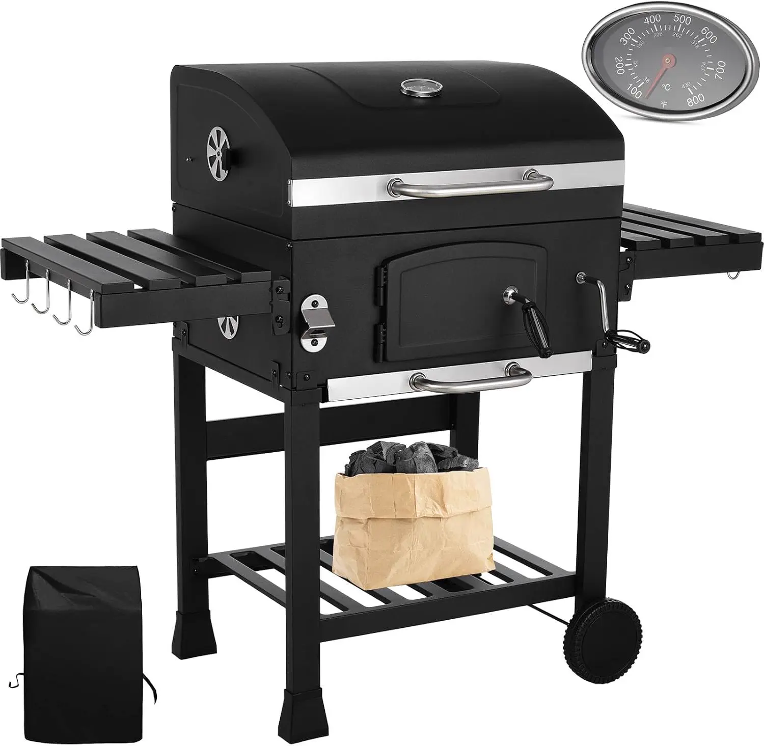 LIFERUN Barbecue Charbon XXL avec Couvercle