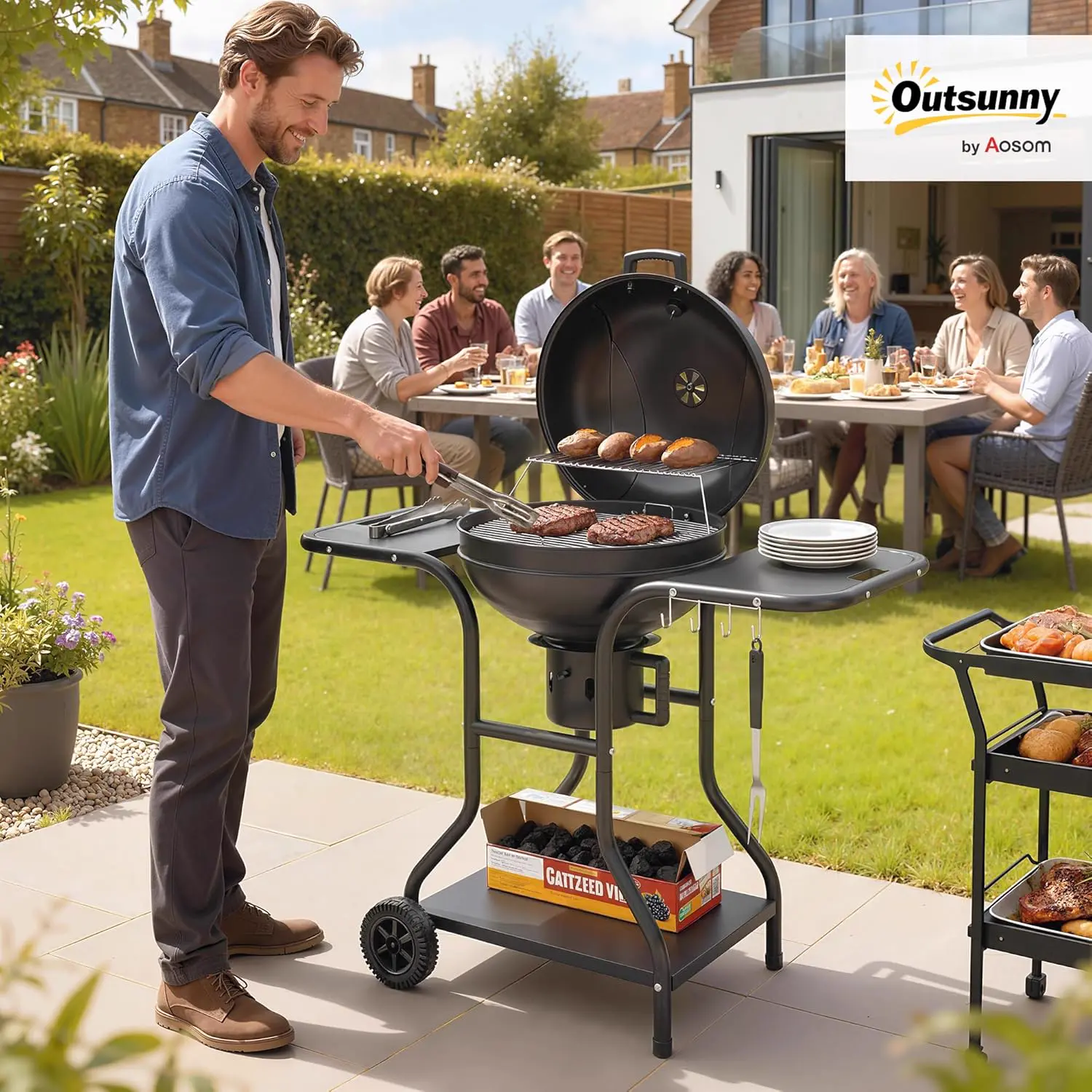 Barbecue weber noir vue 2