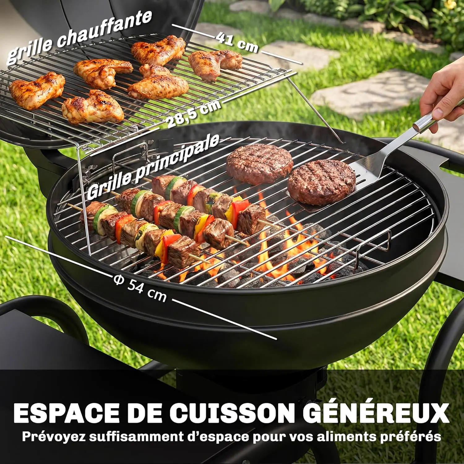 Barbecue weber noir vue 3