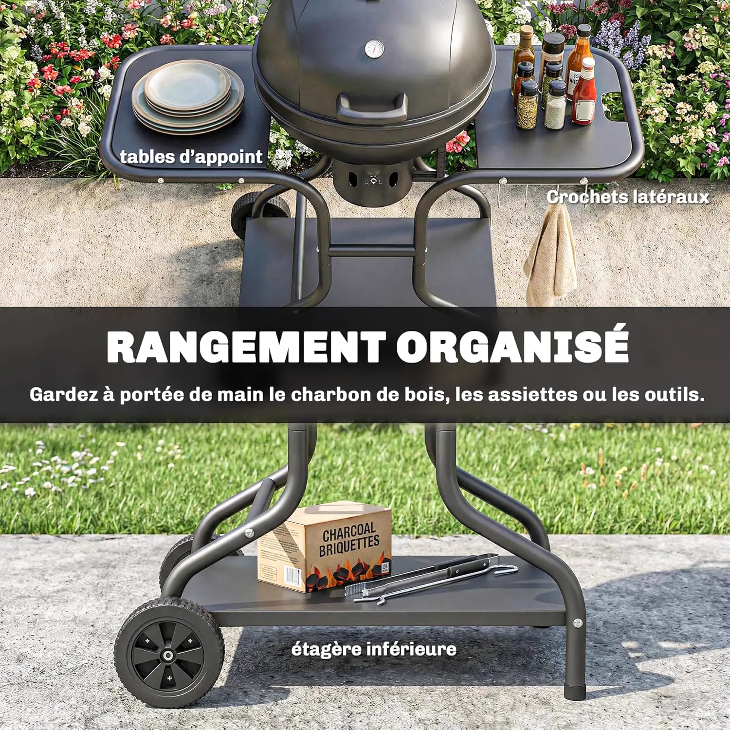 Barbecue weber noir vue 4