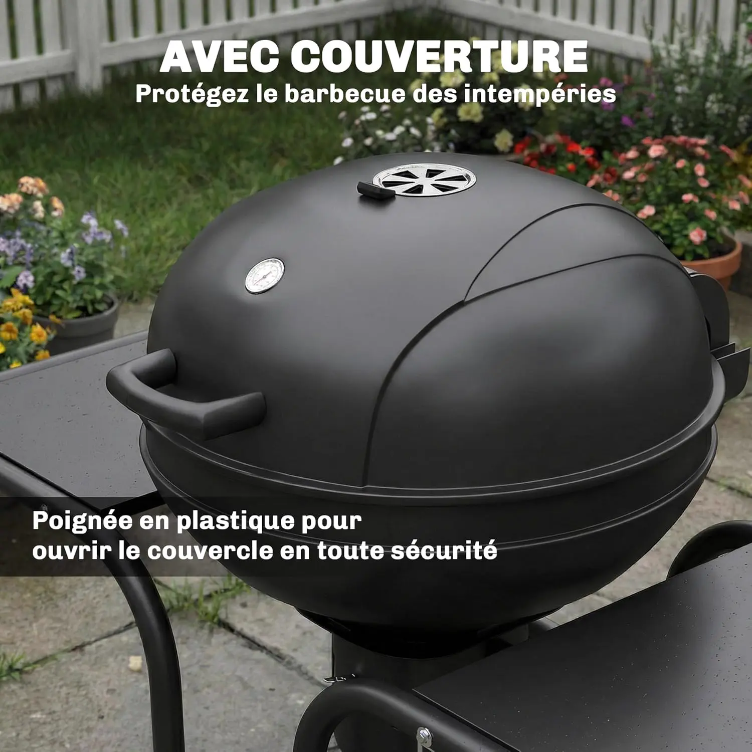 Barbecue weber noir vue 9
