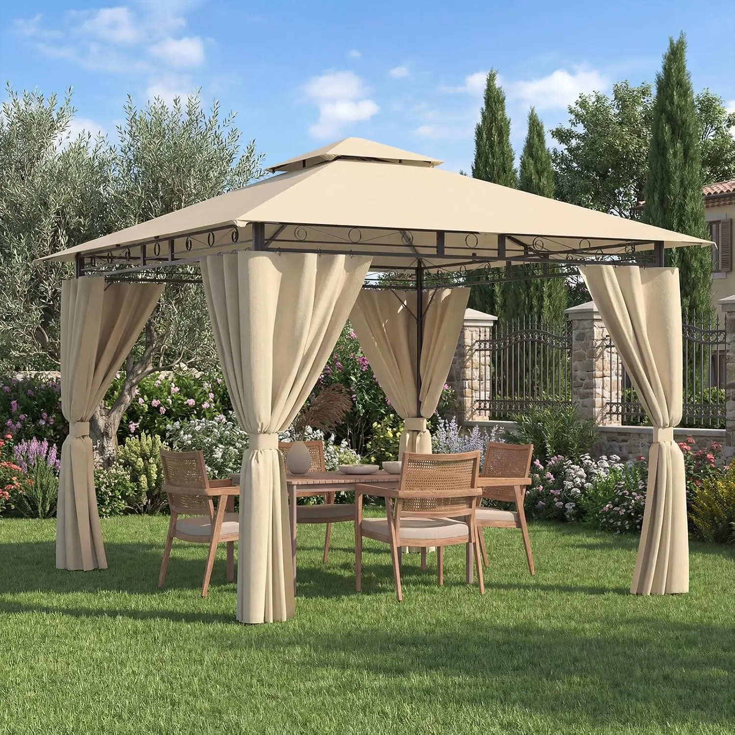 Devoko Tonnelle de Jardin 3x3m