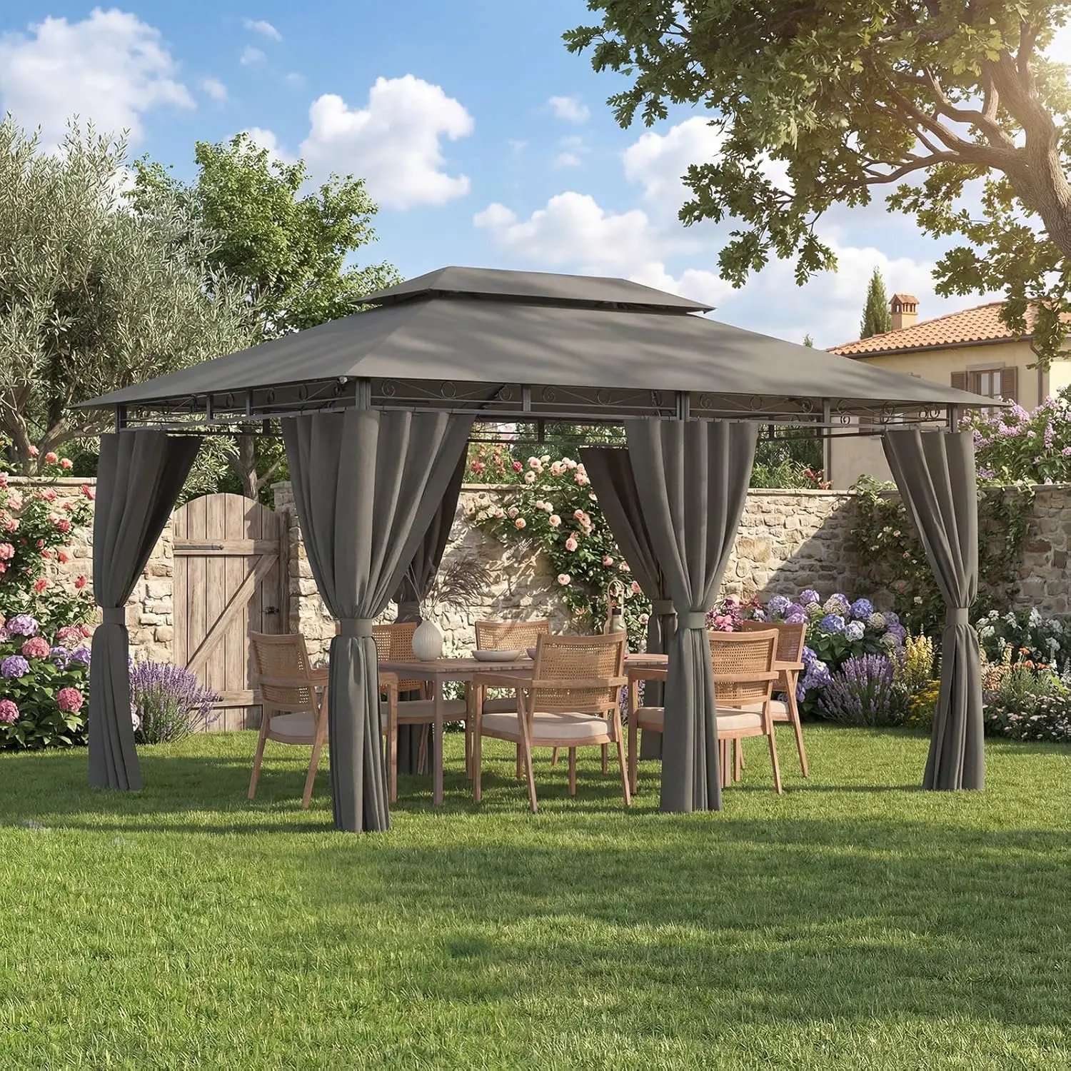 Devoko Tonnelle de Jardin 3x4m