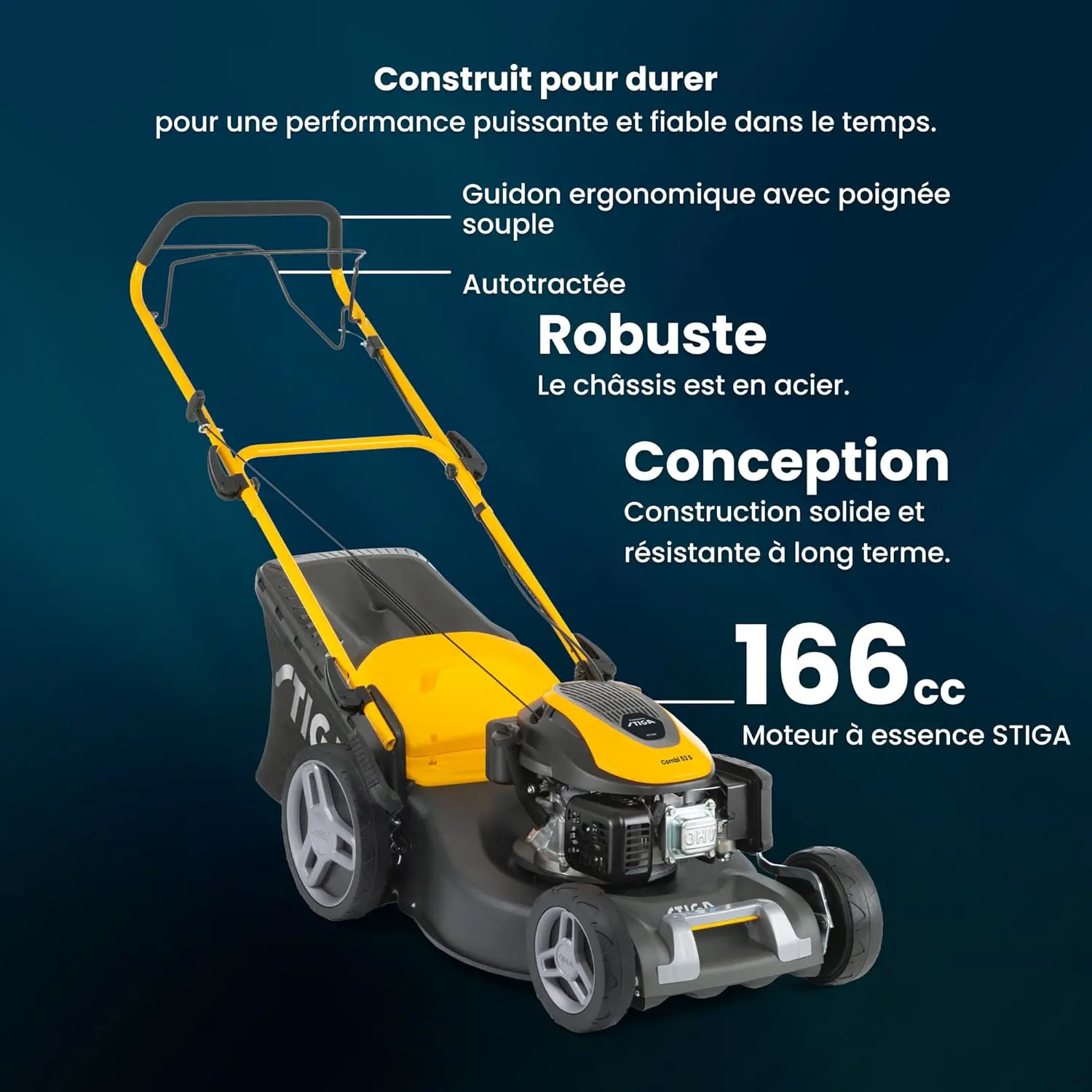 Tondeuse autoportée en métal vue 2