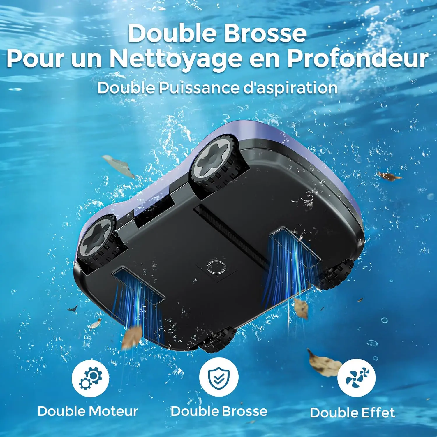 Robot piscine sable vue 5