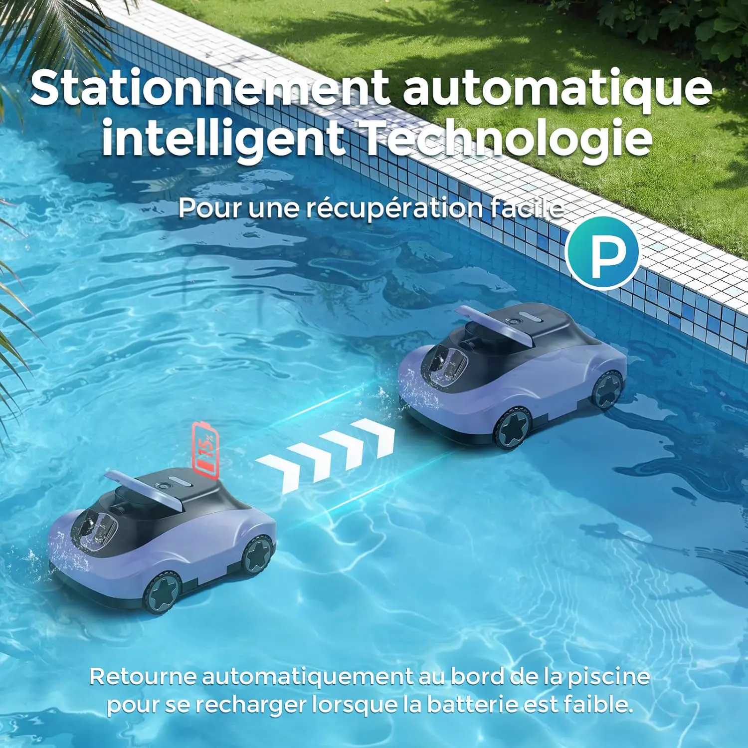 Robot piscine sable vue 6