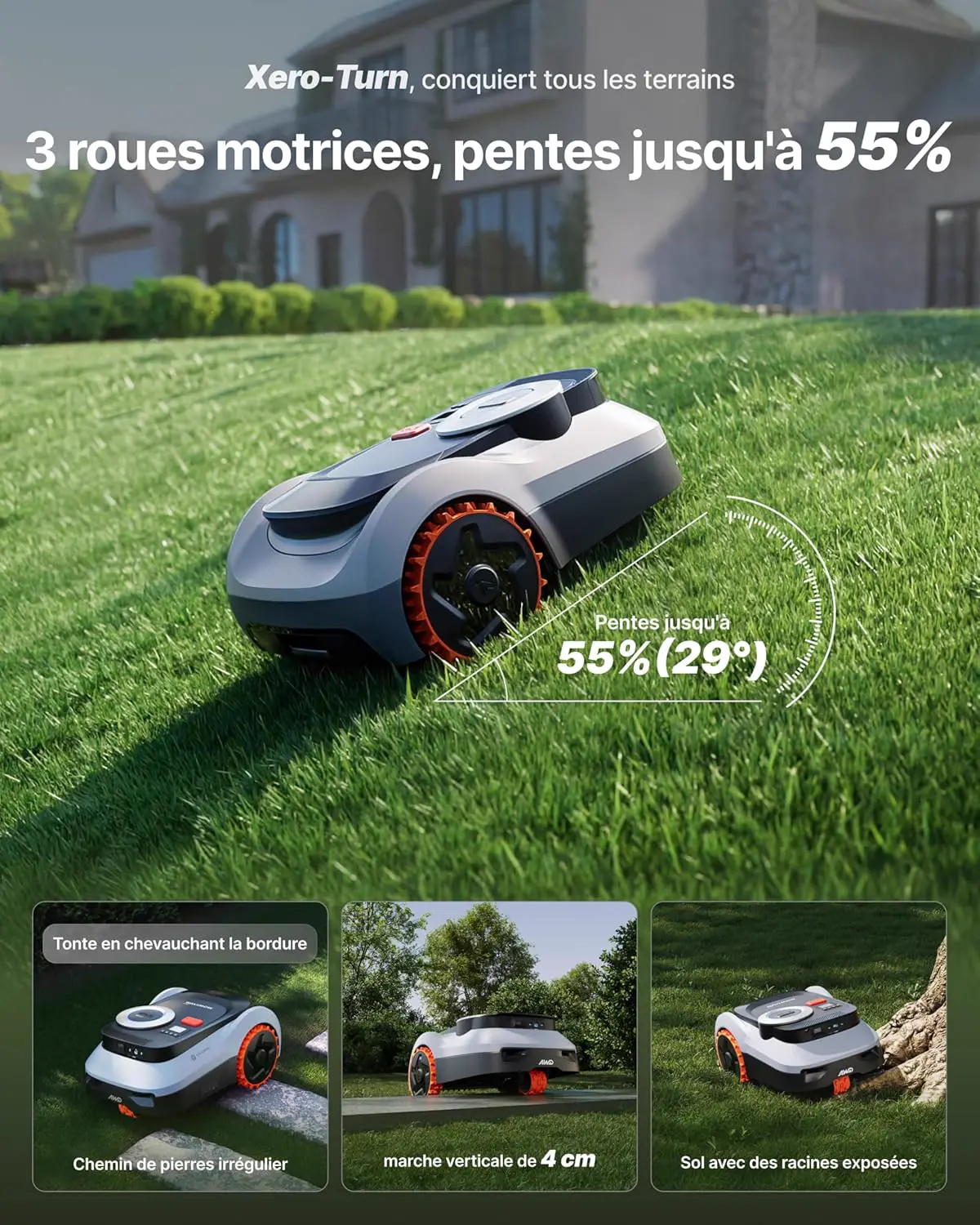 Robot tondeuse Segway Navimow i210 LiDAR Pro Robot Tondeuse av… vue 4