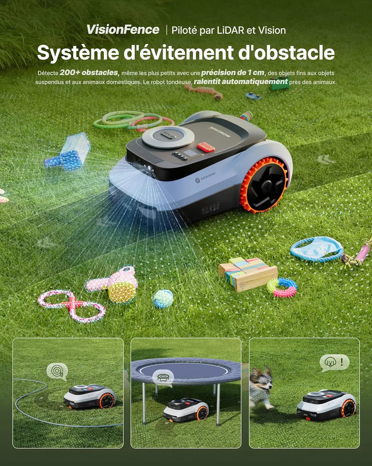 Robot tondeuse Segway Navimow i210 LiDAR Pro Robot Tondeuse av… vue 6