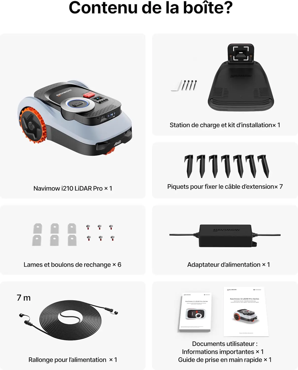 Robot tondeuse Segway Navimow i210 LiDAR Pro Robot Tondeuse av… vue 8