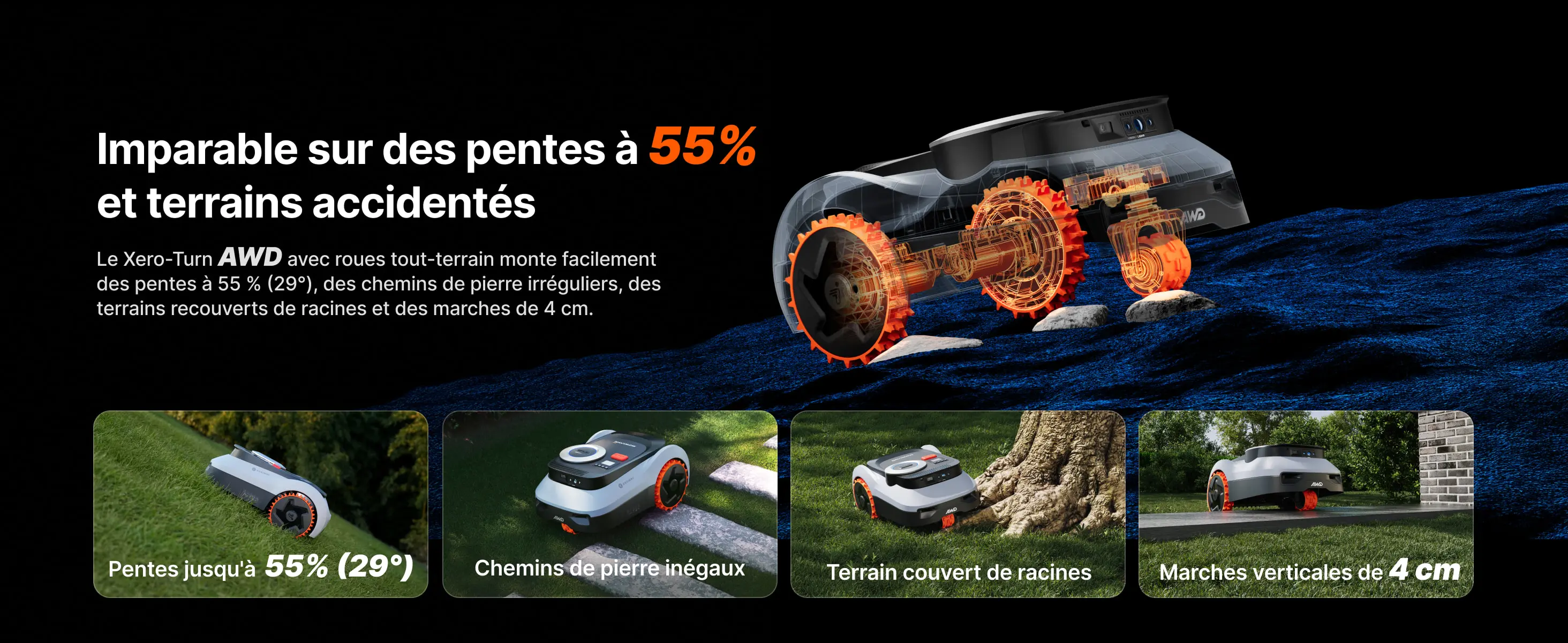Robot tondeuse gris — contenu détaillé 7