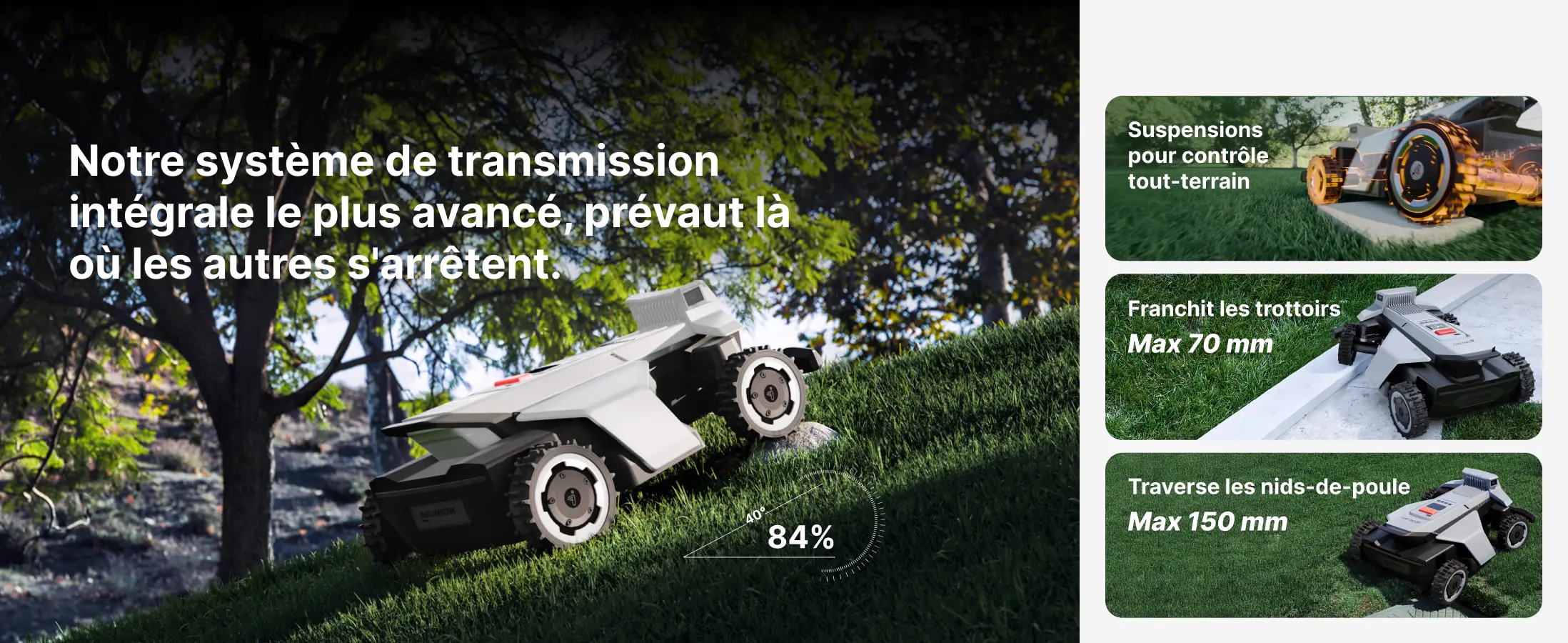 Robot tondeuse gris — contenu détaillé 2