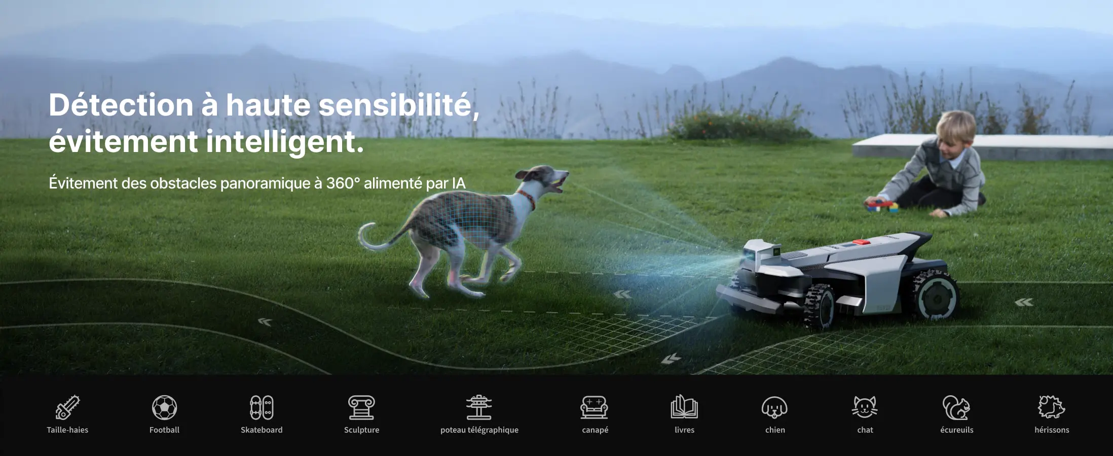 Robot tondeuse gris — contenu détaillé 11