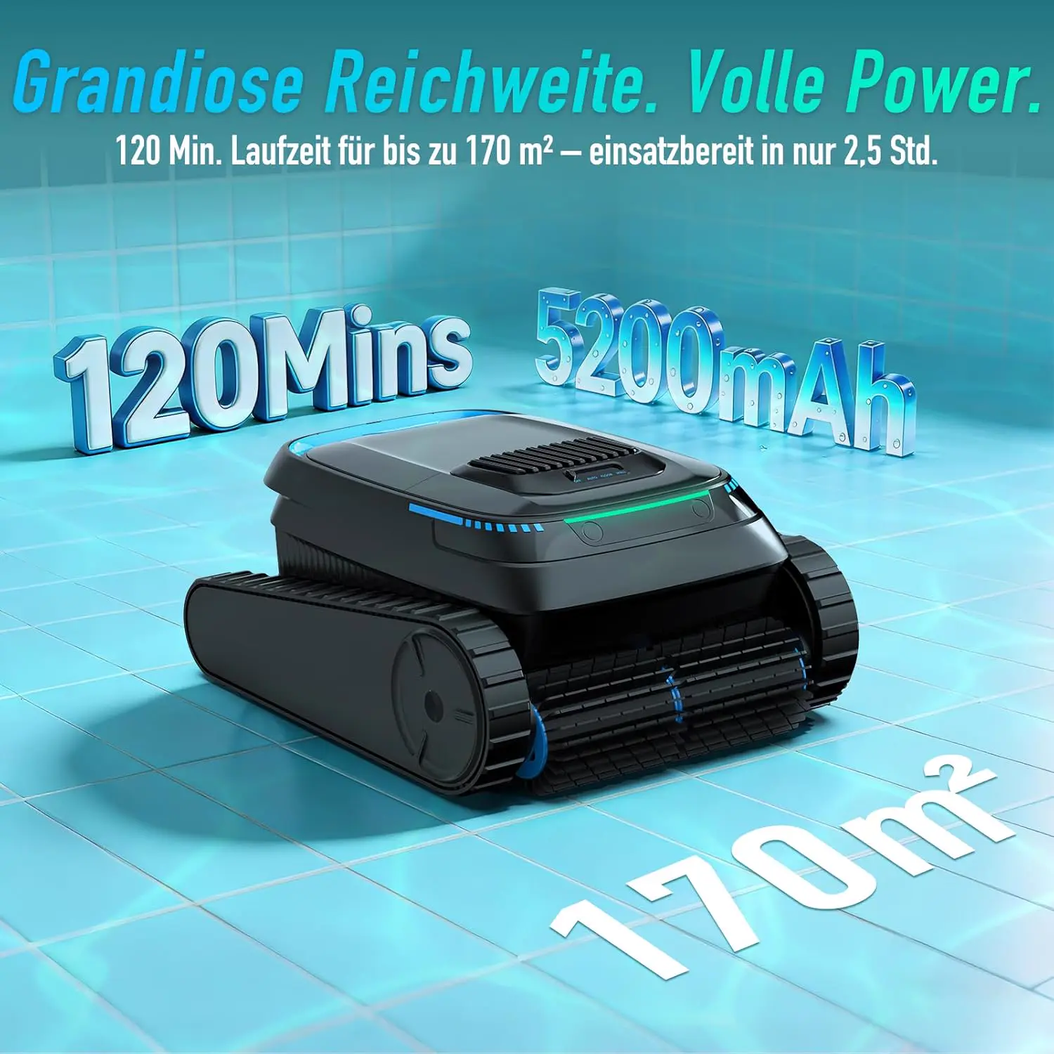 Robot piscine sable vue 7
