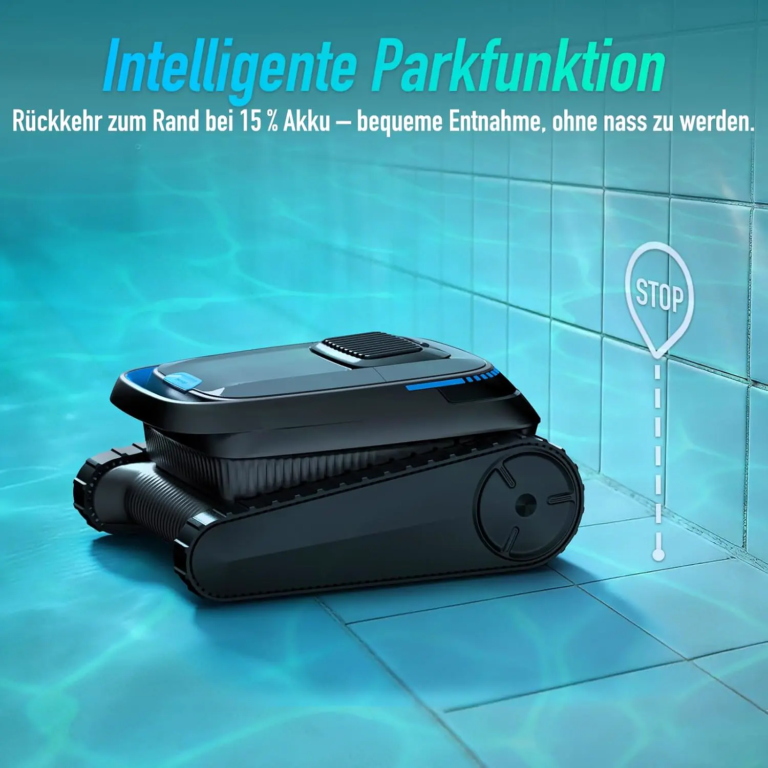 Robot piscine sable vue 8