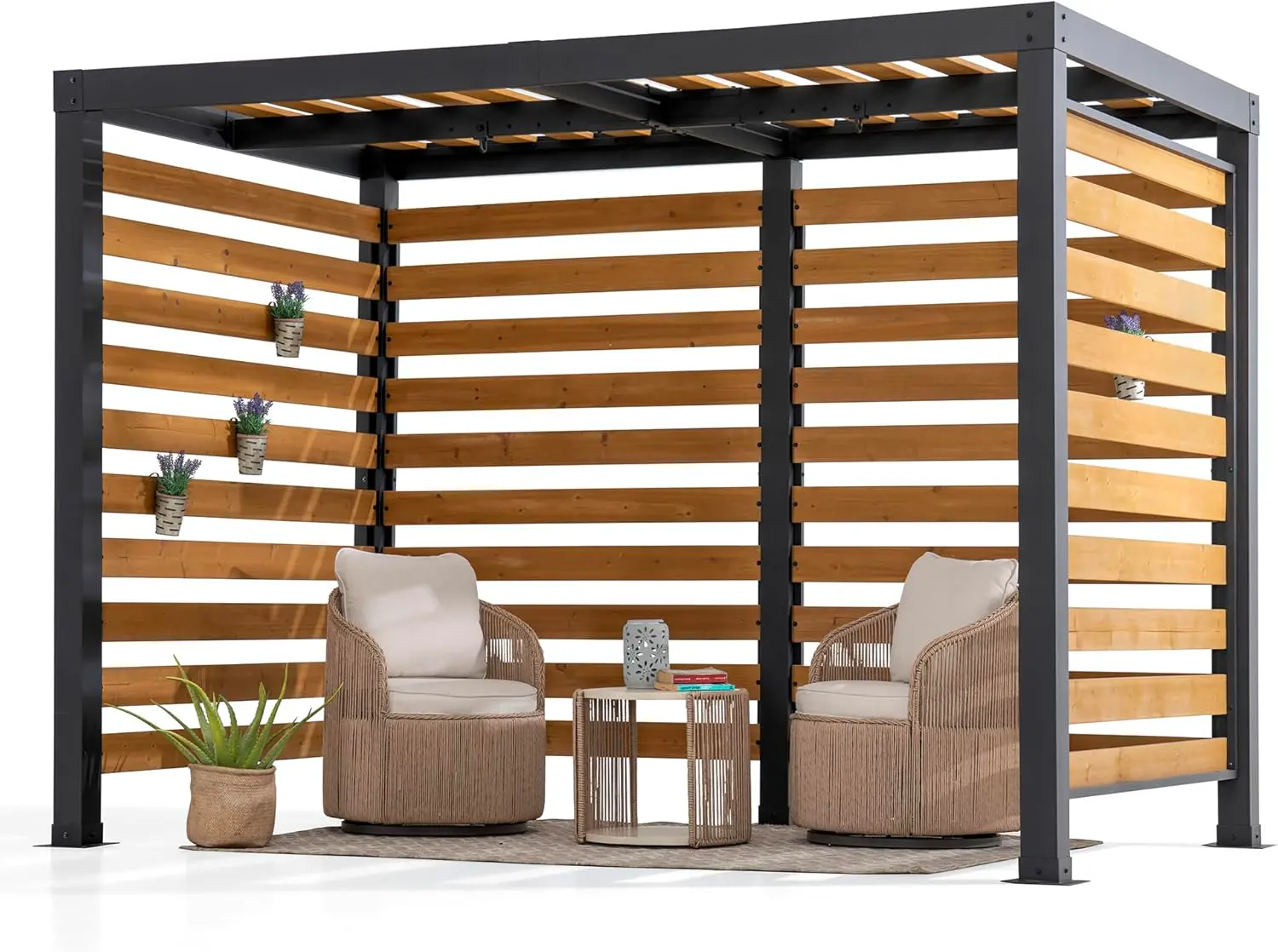 Pergola en métal 3x2 m vue 3