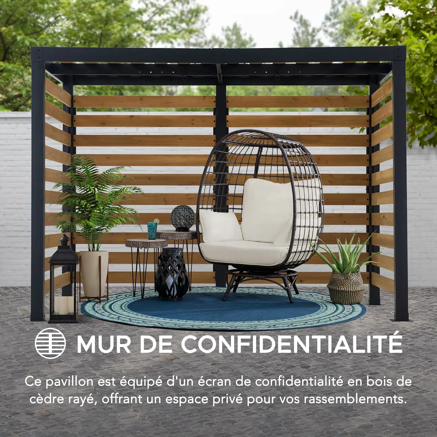 Pergola en métal 3x2 m vue 4