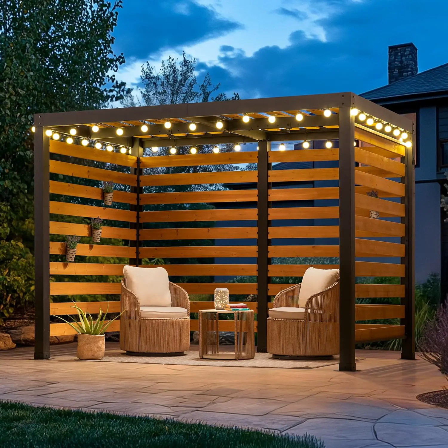 Pergola en métal 3x2 m vue 2