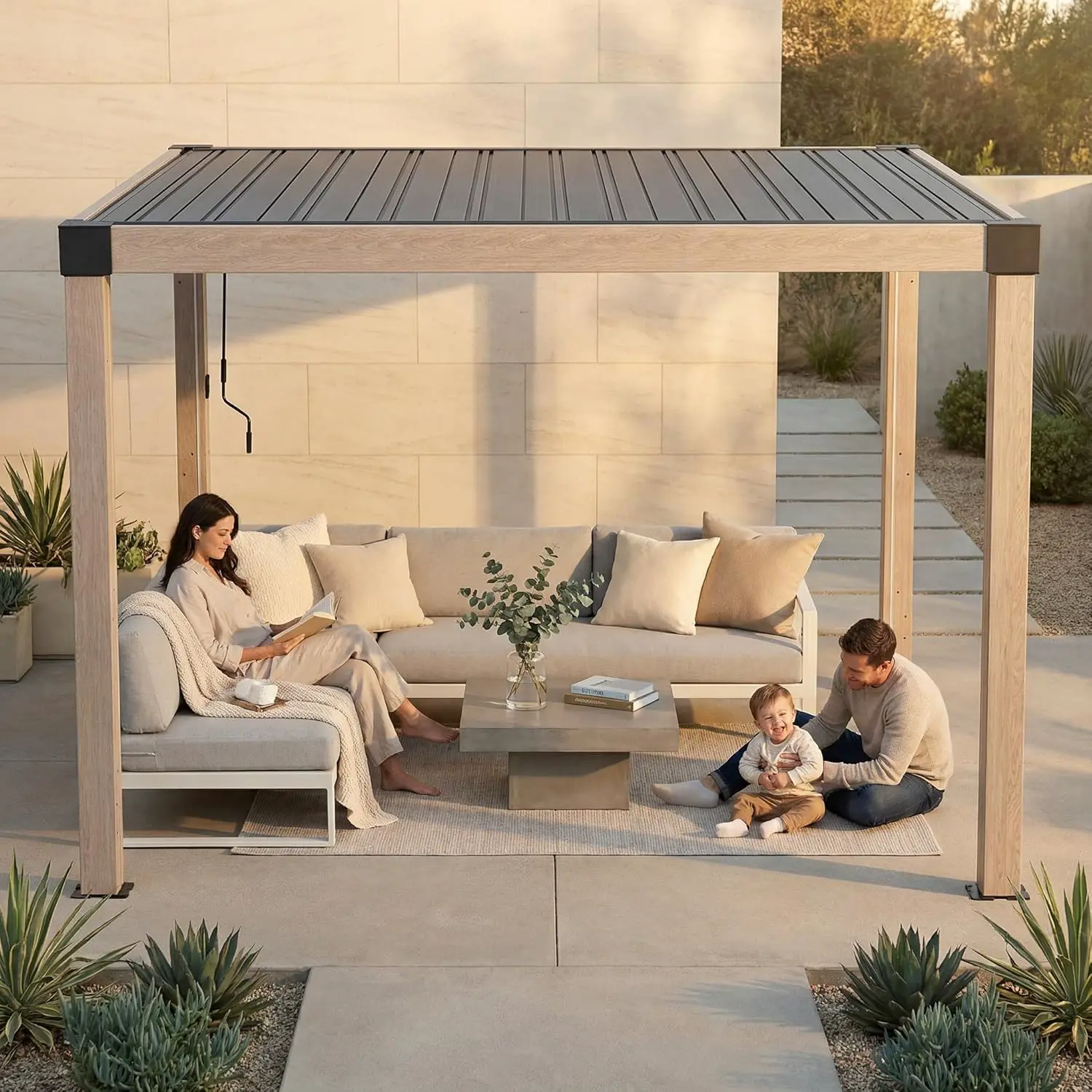 Pergola en aluminium 3x3 m vue 7