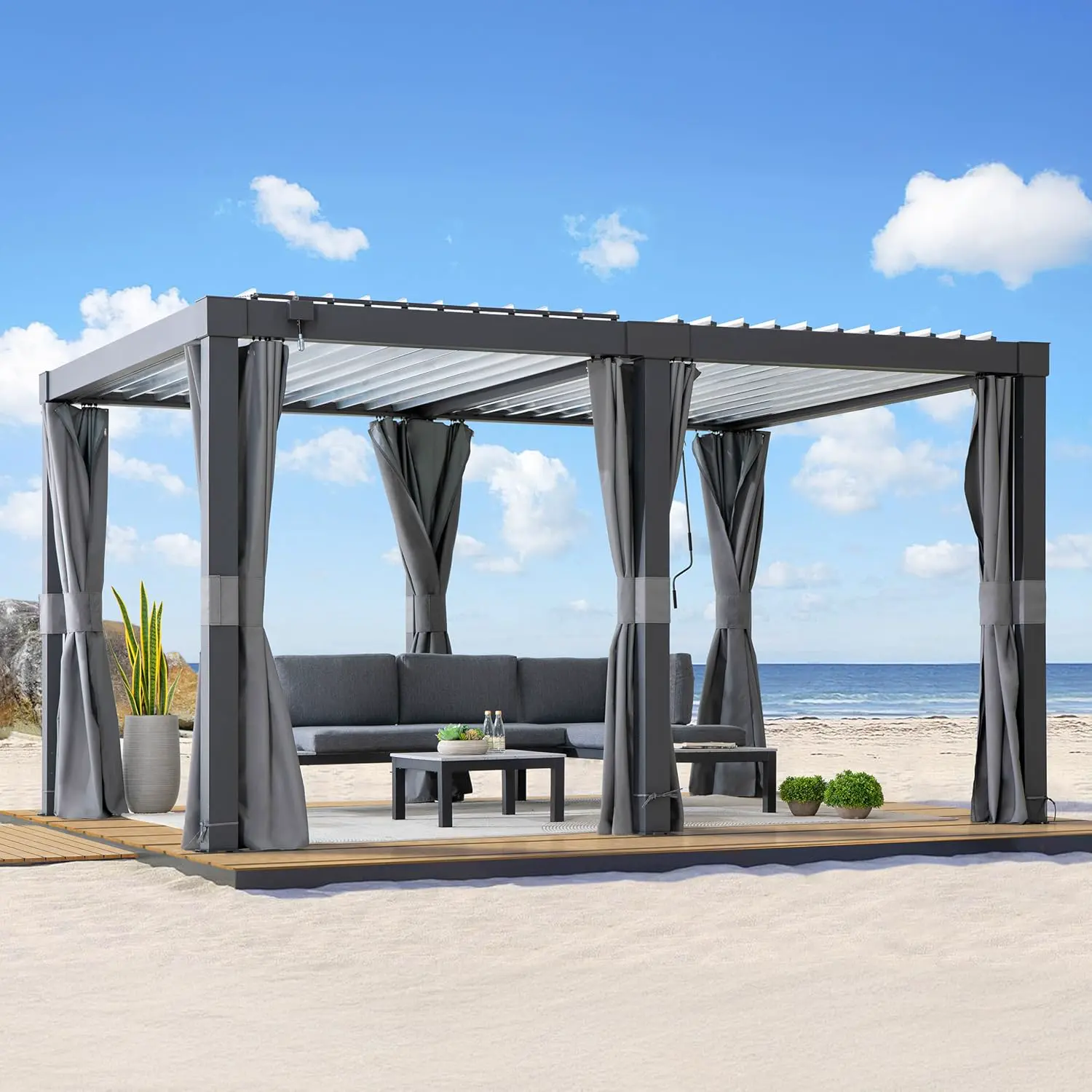 Pergola en aluminium 4x3 m vue 7