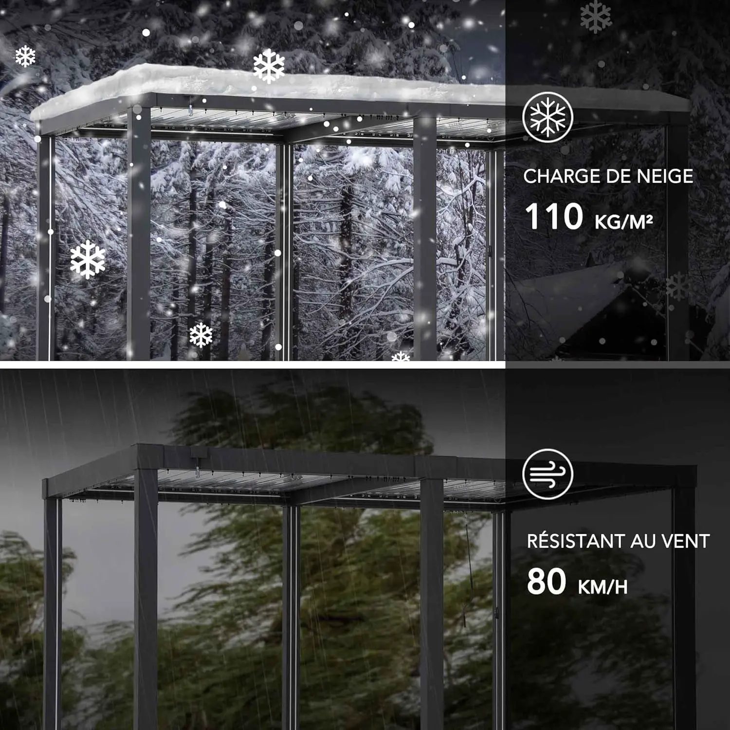 Pergola en aluminium 4x3 m vue 8