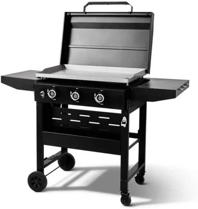 BRASERO BY FAVEX - Plancha gaz sur chariot Stellar 700-3 brûleurs
