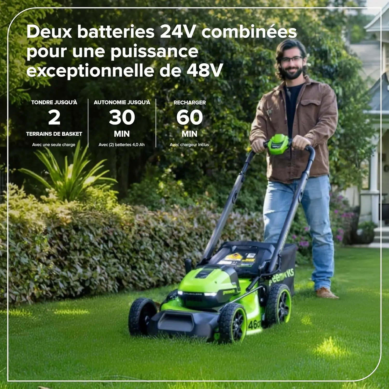 Tondeuse autoportée noir vue 3