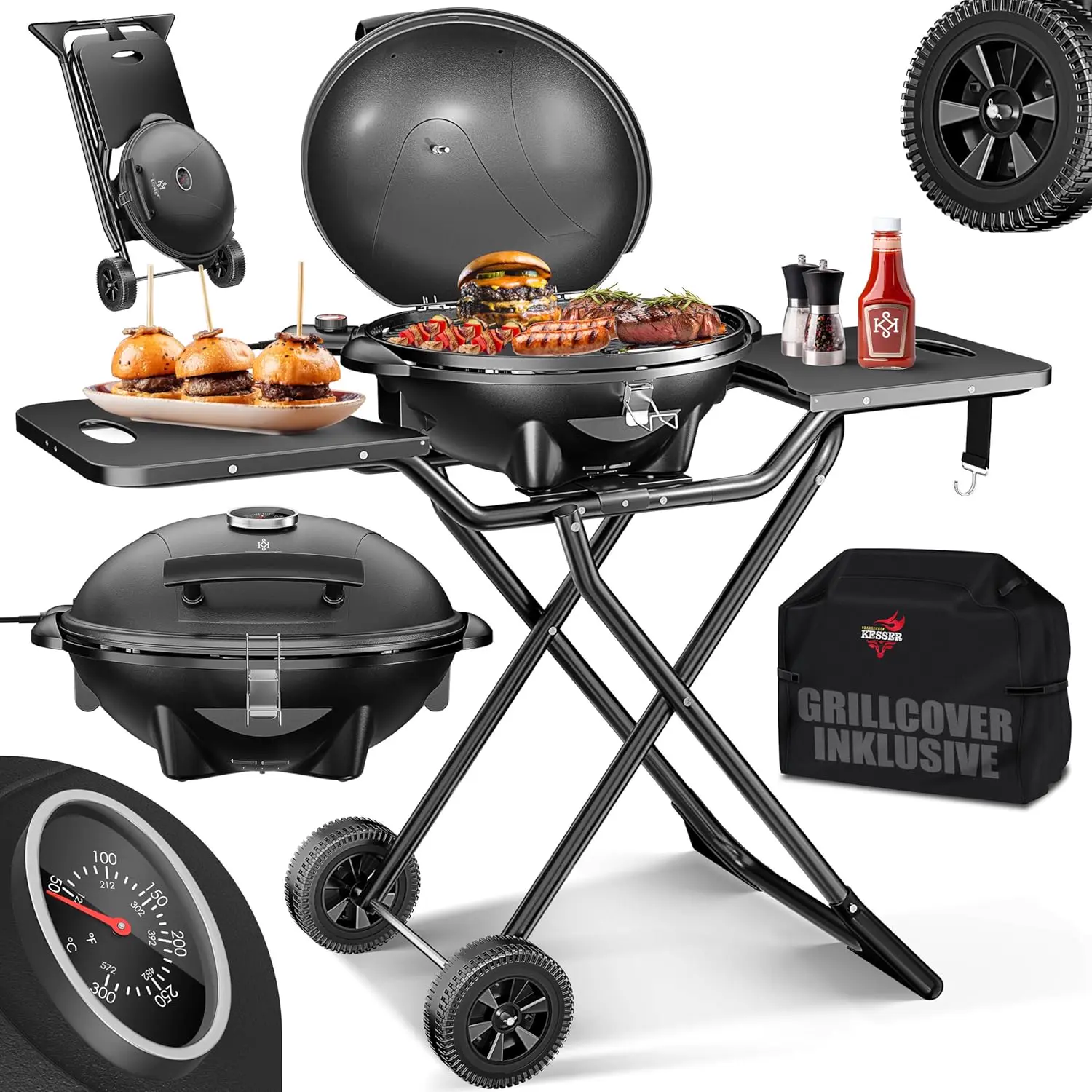 KESSER® barbecue électrique 2 en 1 de table