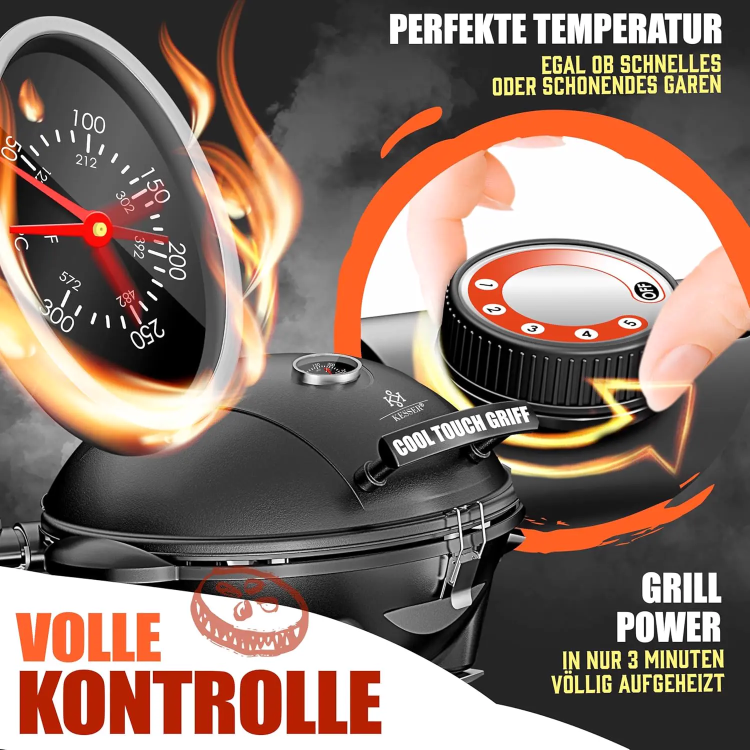 Barbecue électrique KESSER barbecue électrique 2 en 1 de table vue 3