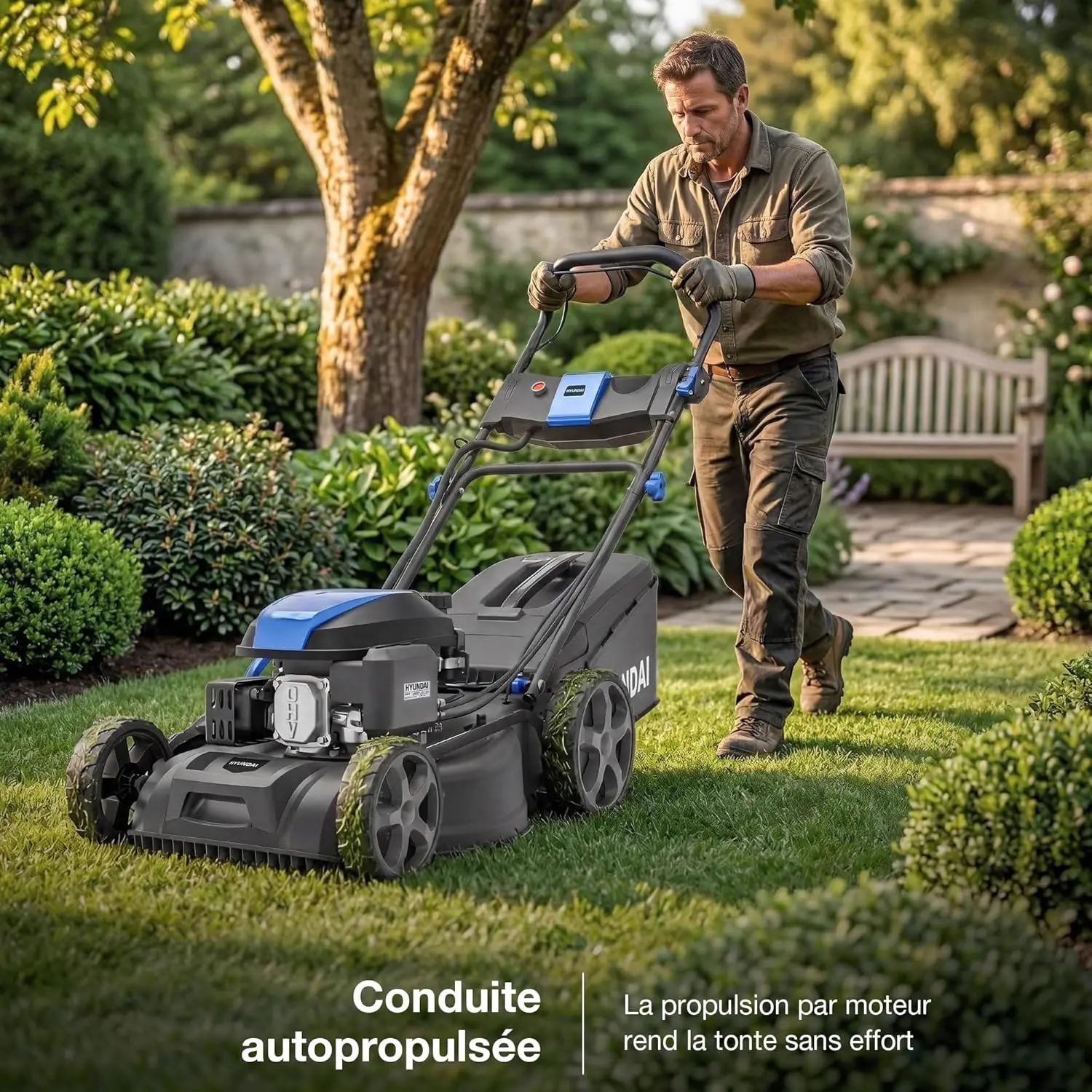 Tondeuse autoportée Hyundai Tondeuse à Gazon Thermique 46 cm a… vue 2