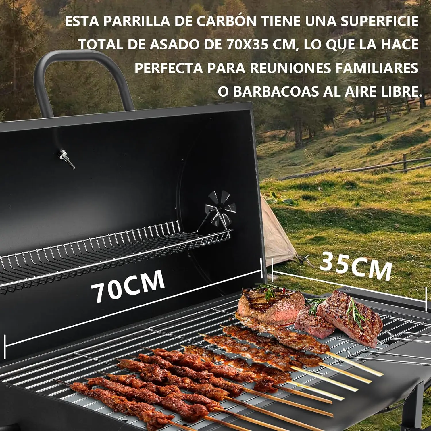 Barbecue weber en bois vue 2