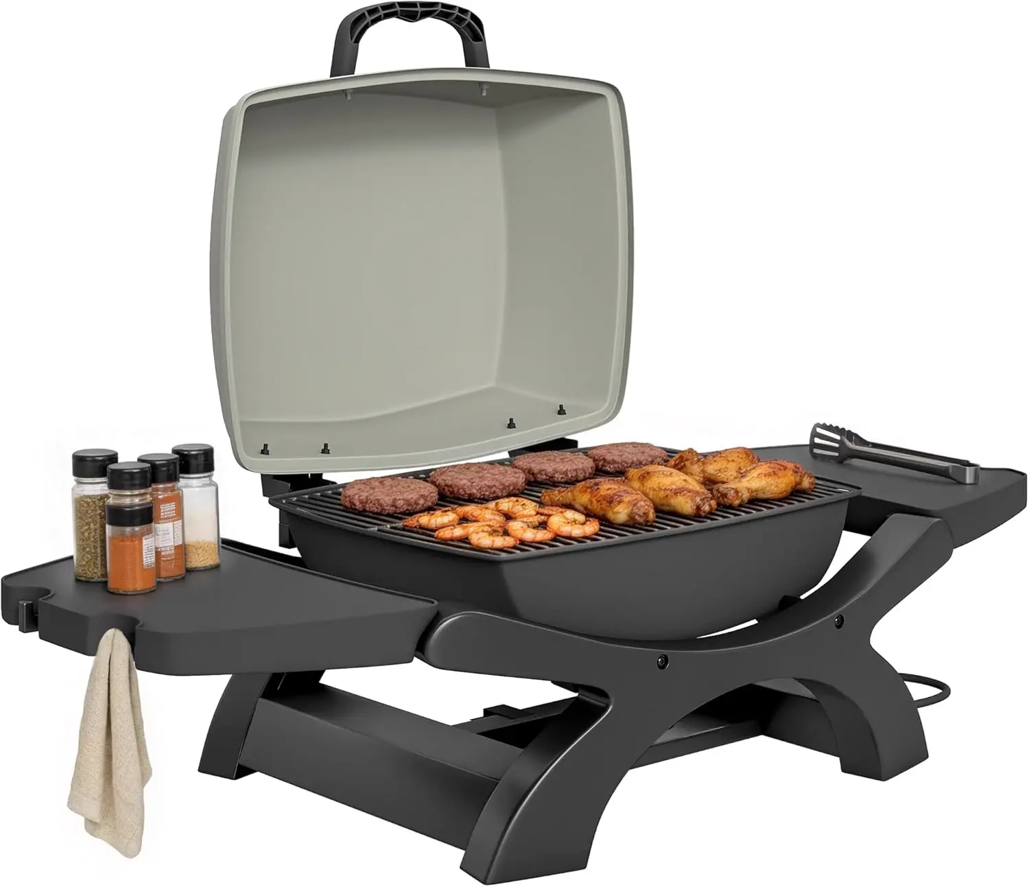 Outsunny Barbecue électrique extérieur 2300W portable avec grilles