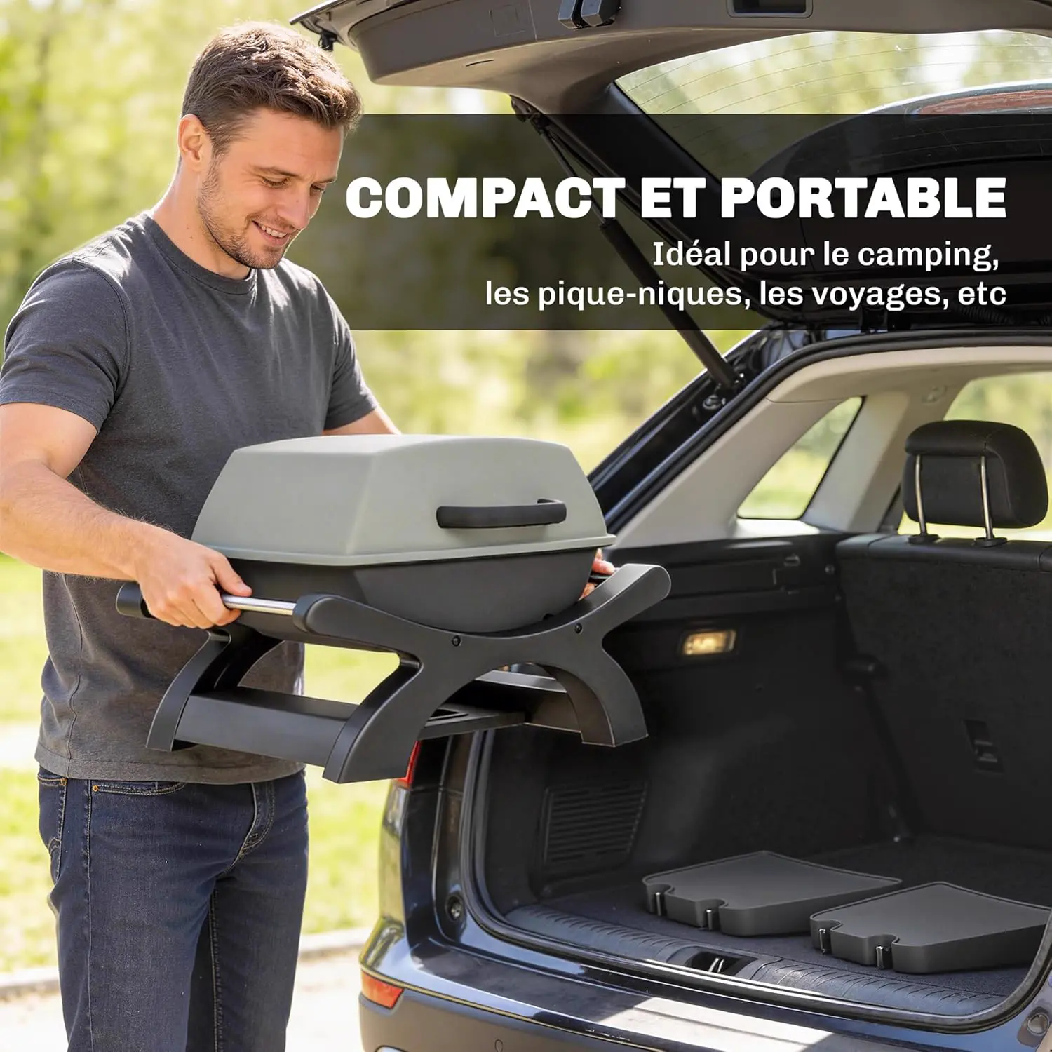 Barbecue électrique noir vue 4