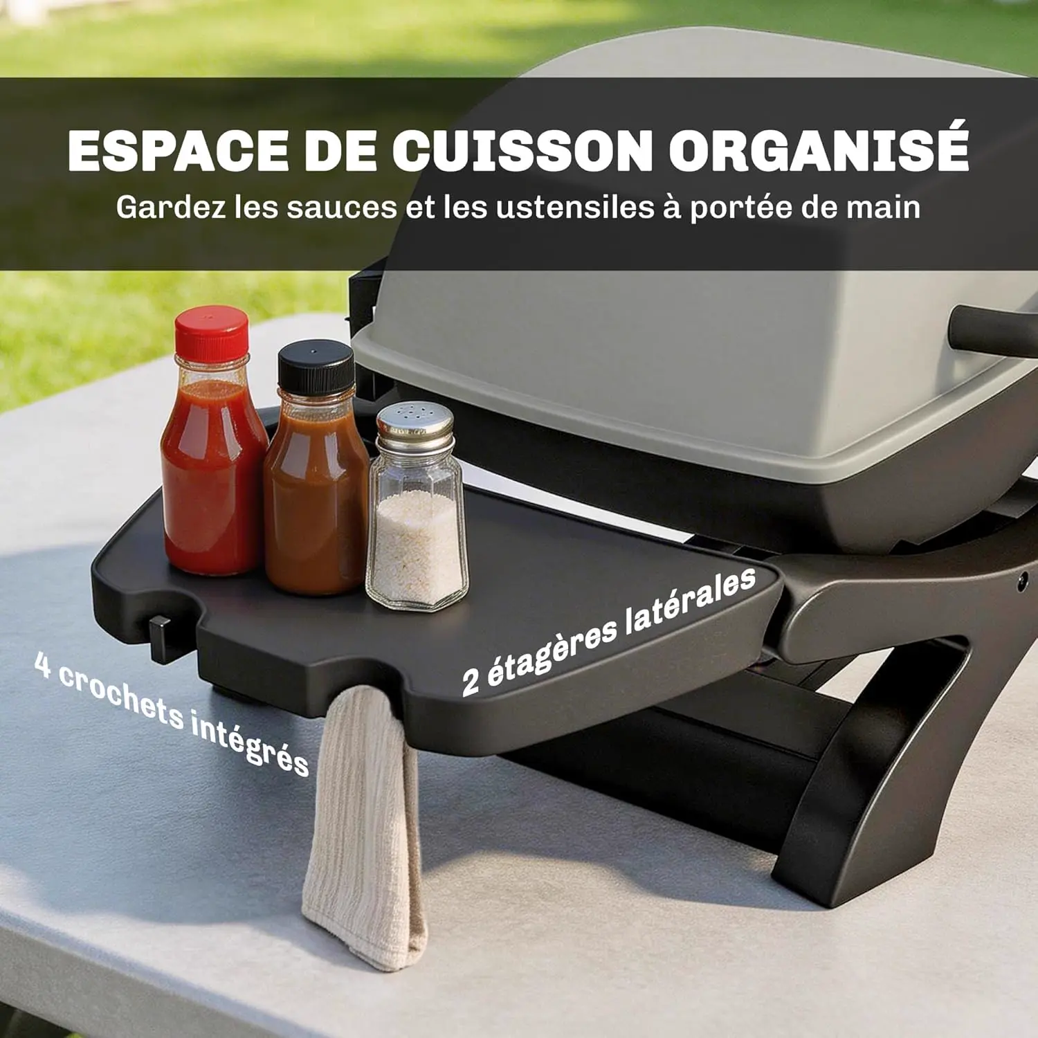 Barbecue électrique noir vue 5