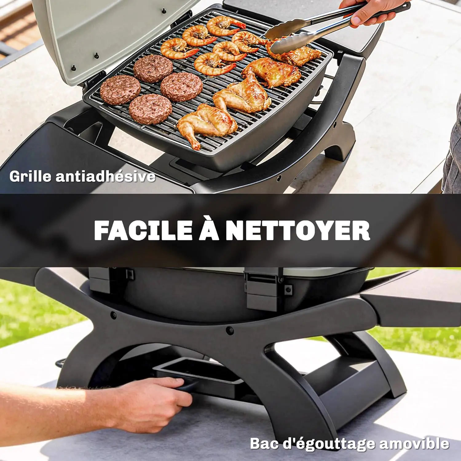 Barbecue électrique noir vue 6