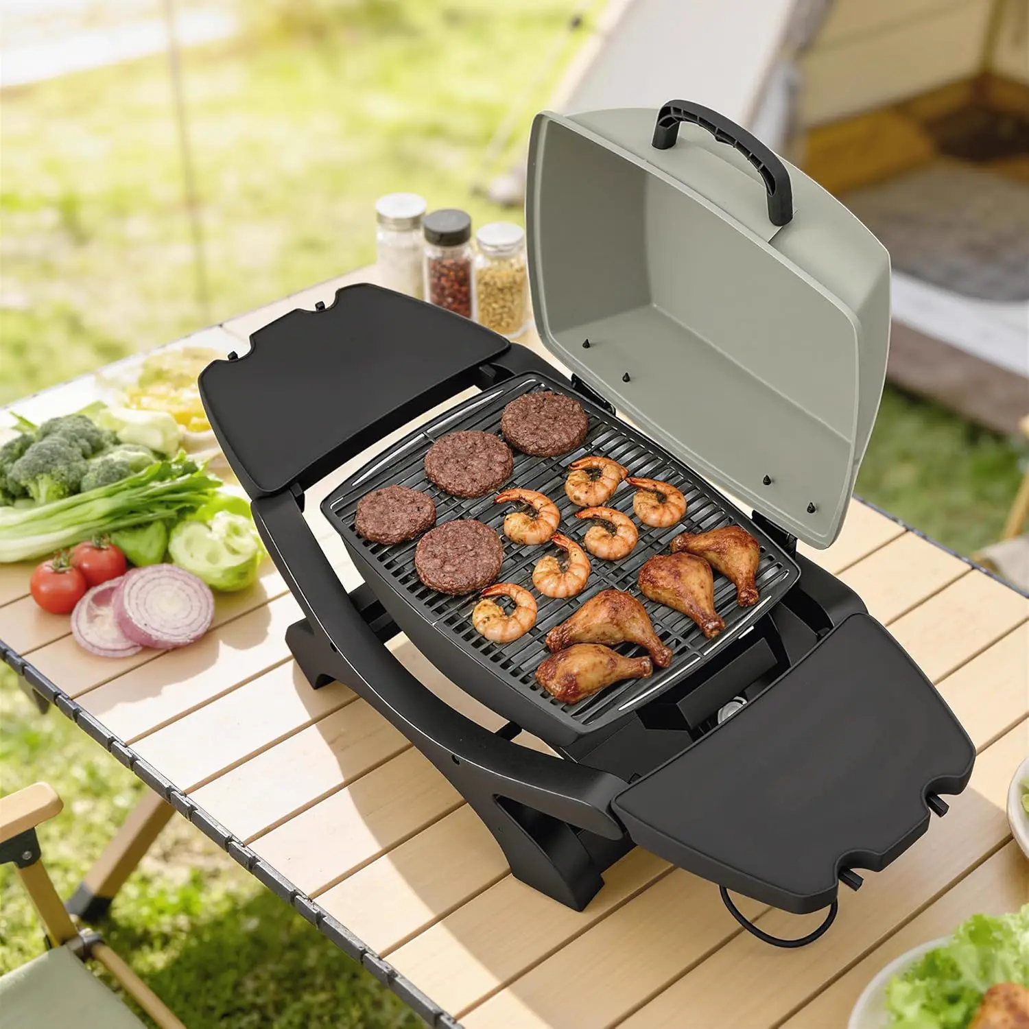 Barbecue électrique noir vue 8