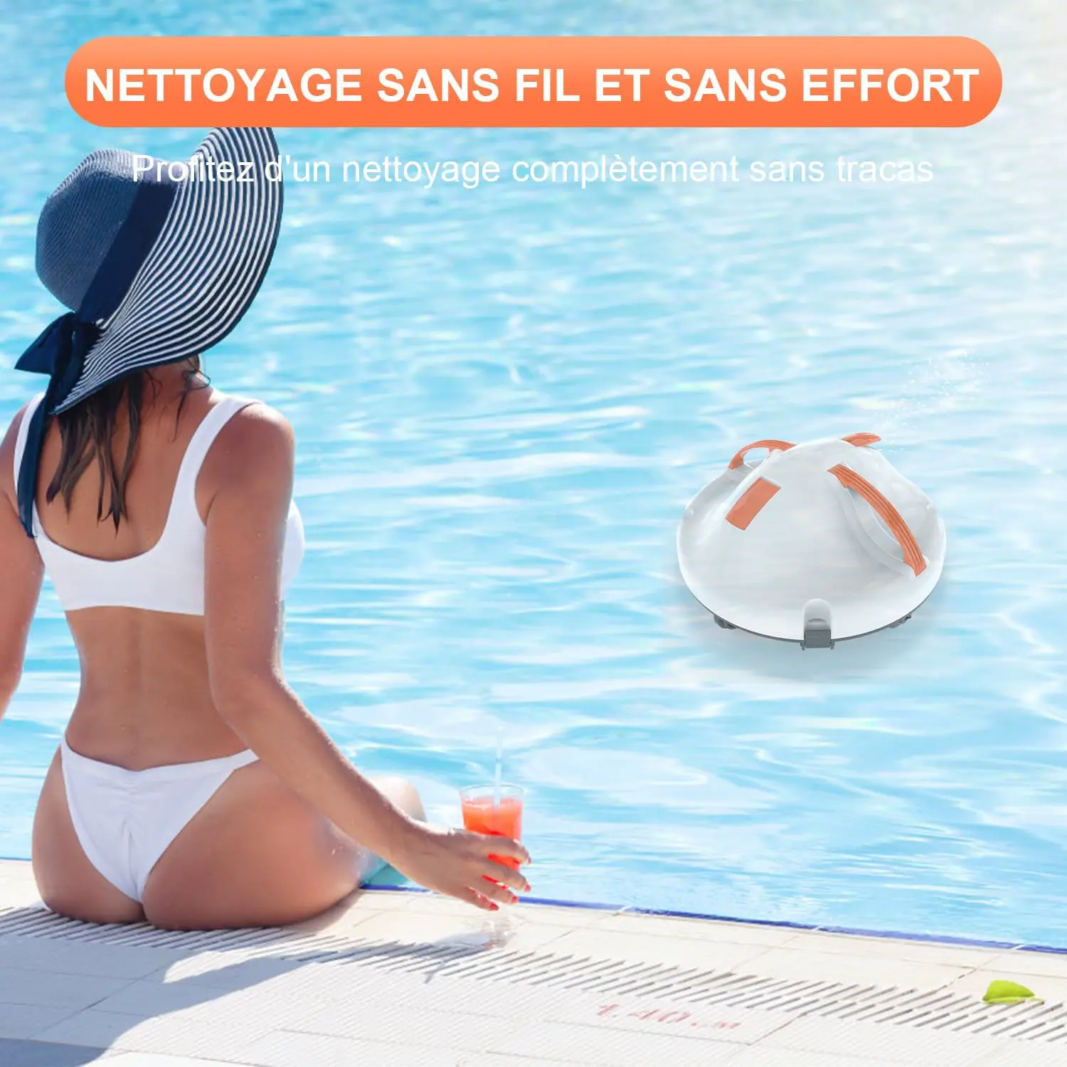 Robot piscine Robot Piscine sans Fil 130 Minutes de Nettoyage vue 2