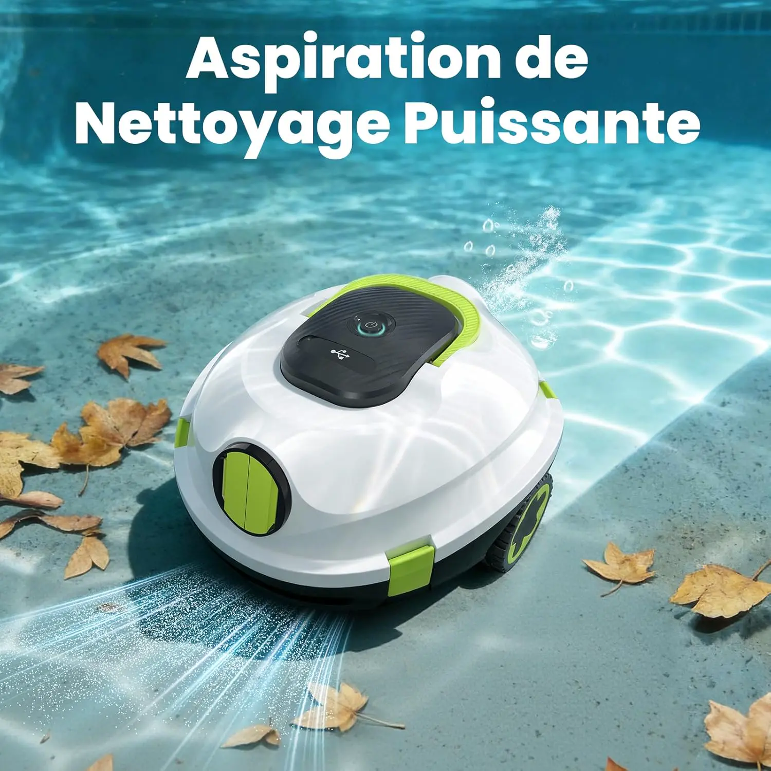 Robot piscine blanc vue 2