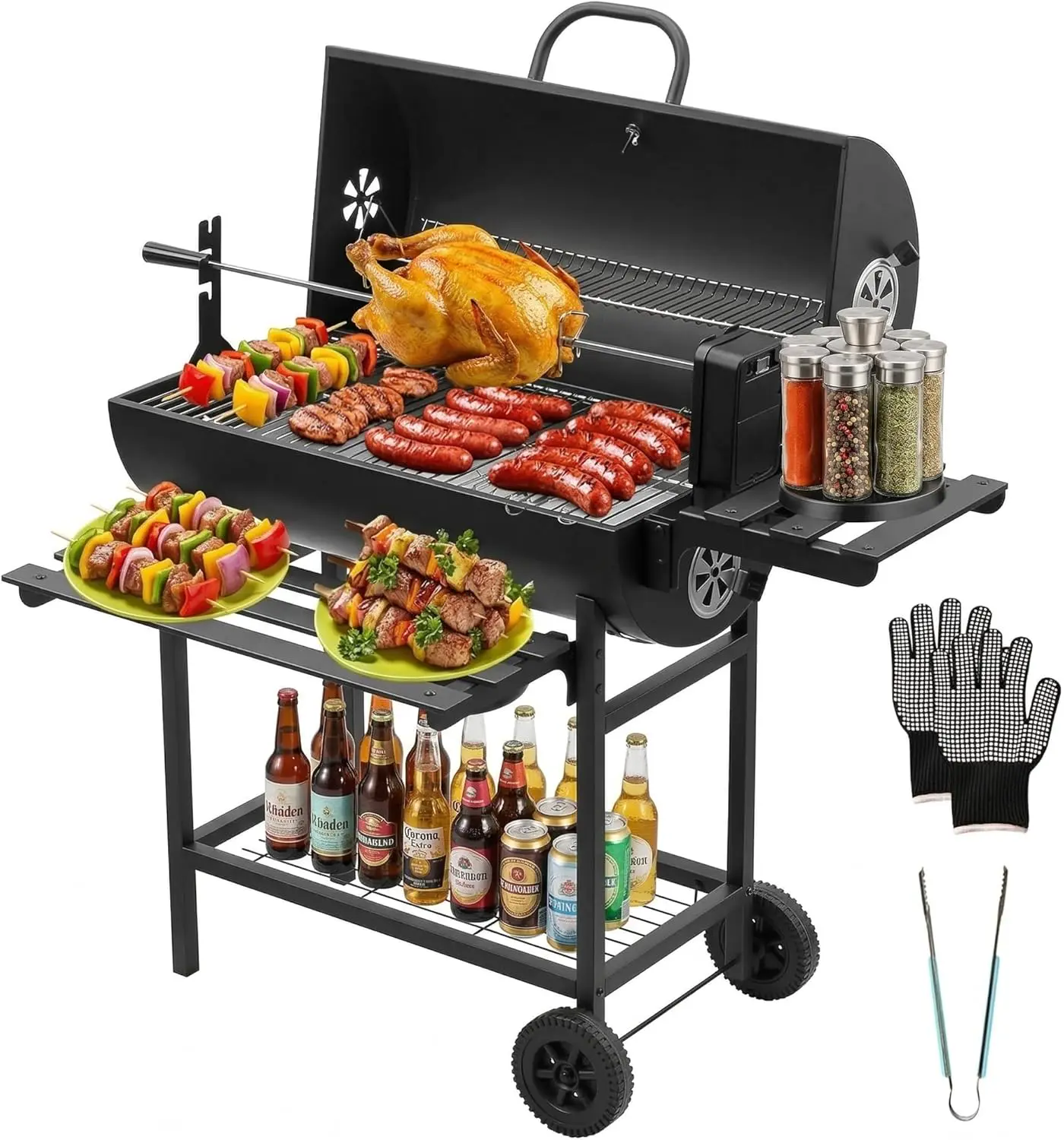 DEWINNER Grill XXL à Charbon de Bois