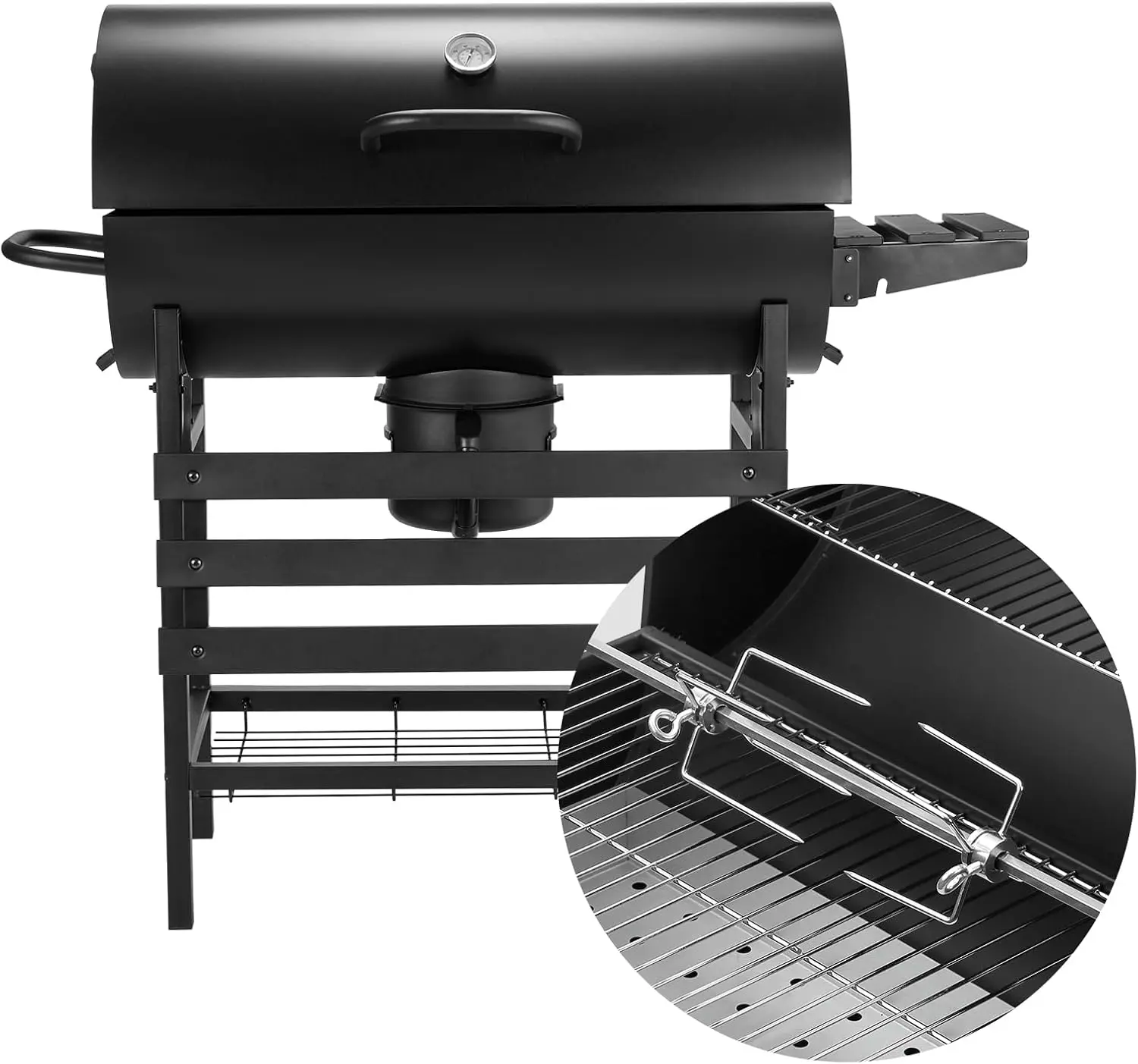 Barbecue à charbon 12 places en bois vue 4