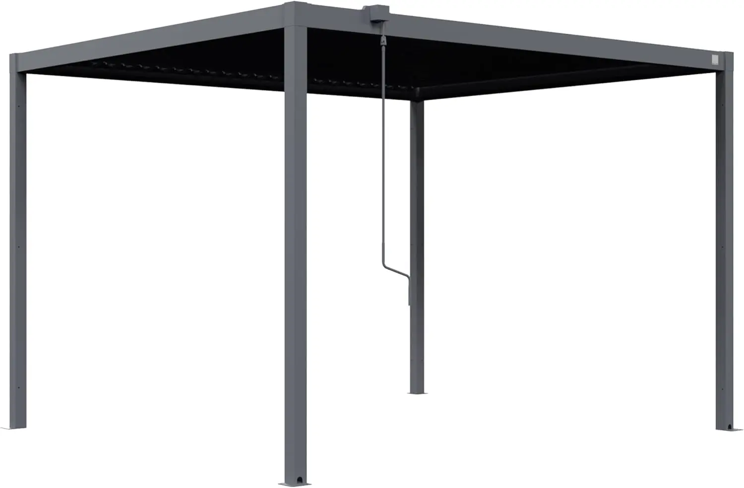 Pergola en métal anthracite 3x3,5 m vue 3
