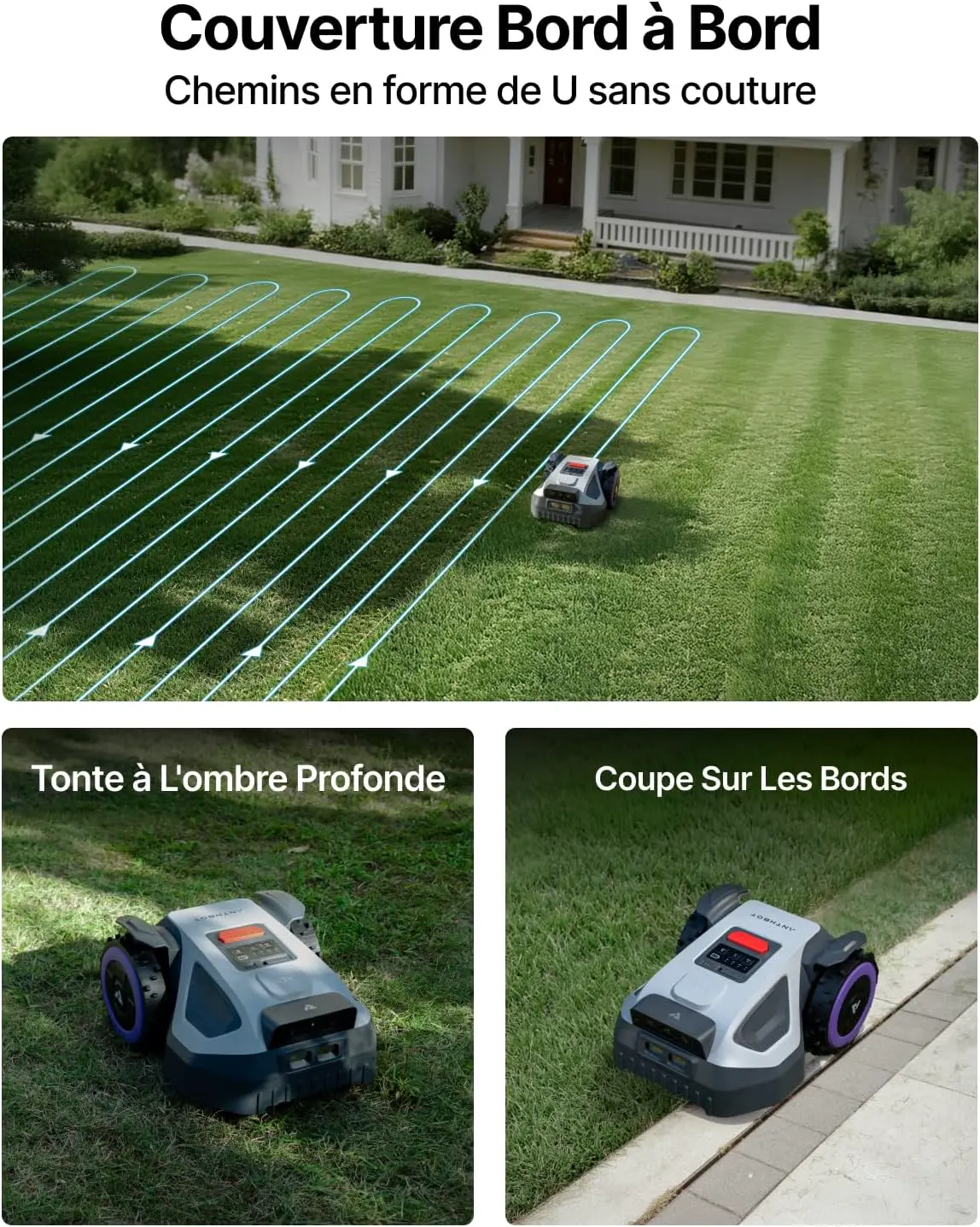 Robot tondeuse ANTHBOT Tondeuse Robot sans Fil M9 vue 5